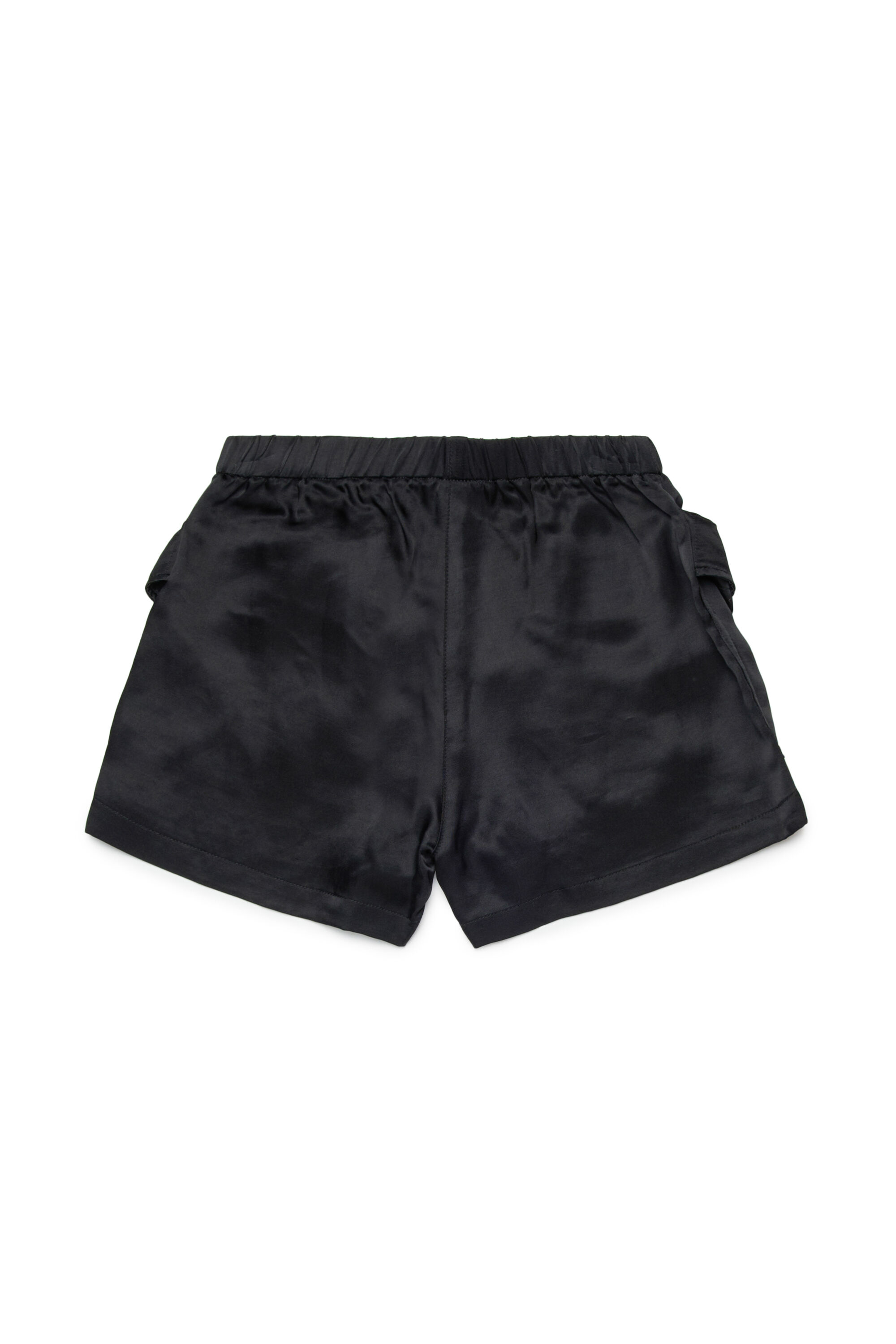 Diesel - PSAFFY, Woman's Satin shorts with patch pockets in Black - 2