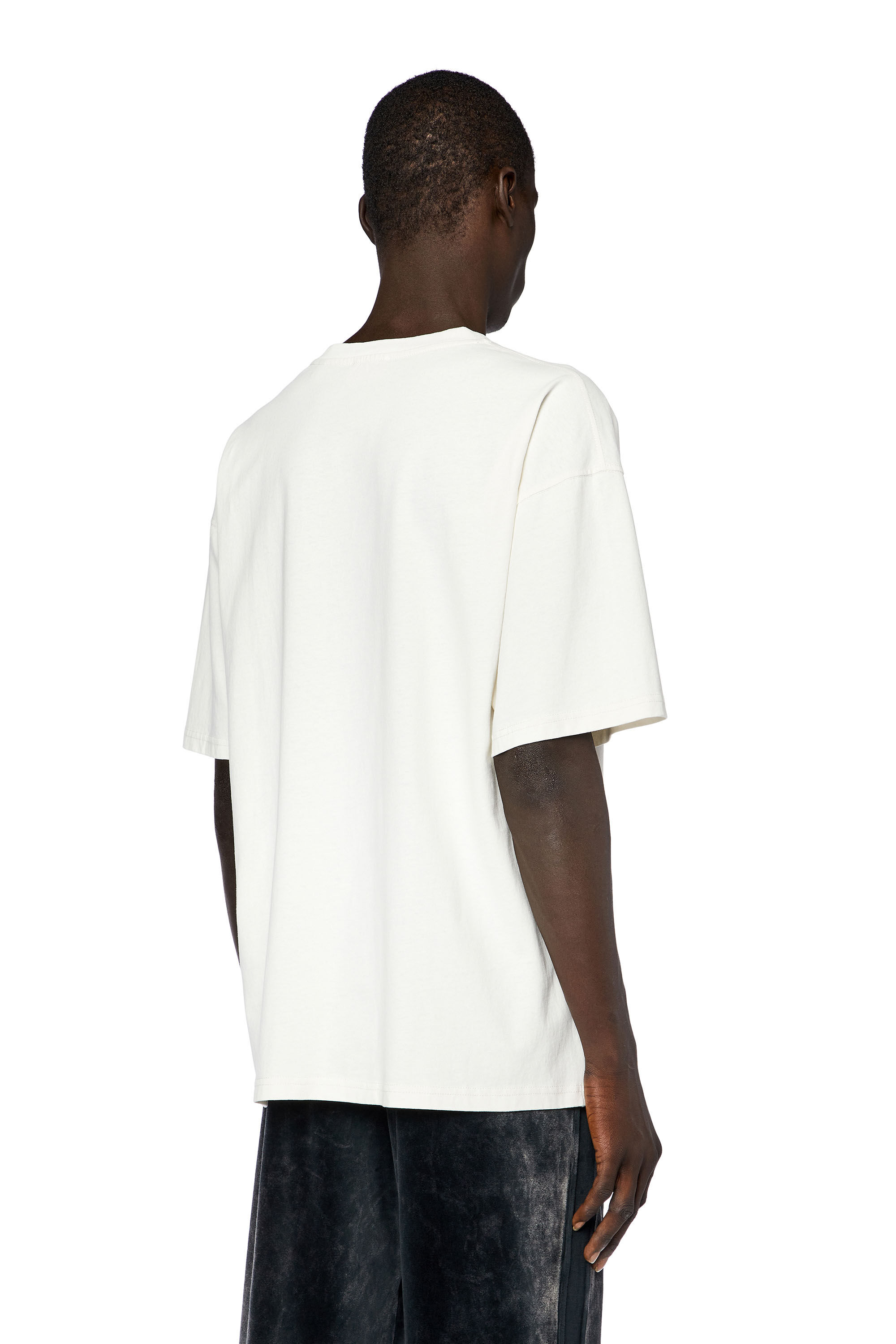 Diesel - T-BOXT-N14, Man T-shirt with distressed flocked logo in White - Image 4