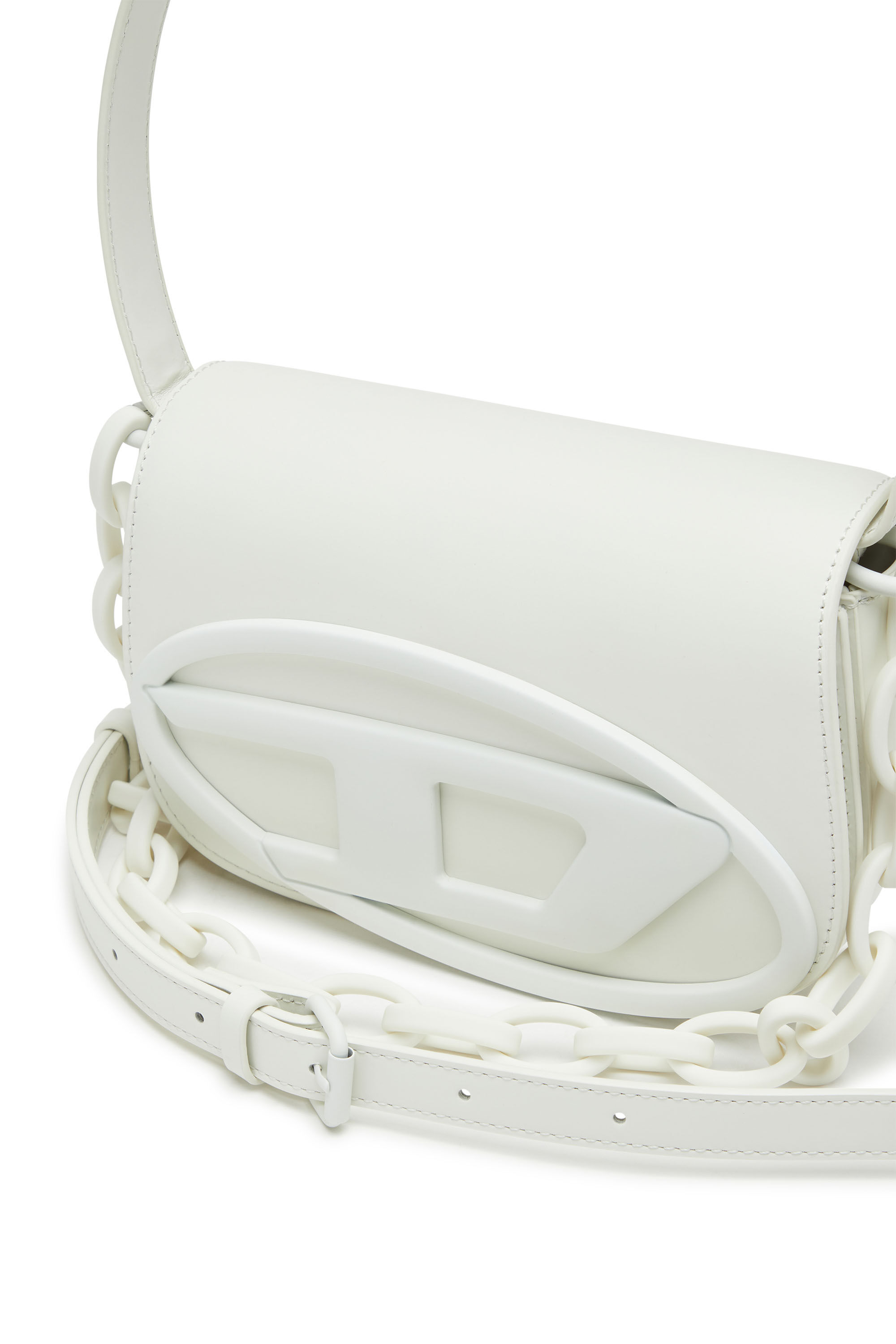 Diesel - 1DR, Woman 1DR-Iconic shoulder bag in matte leather in White - Image 2