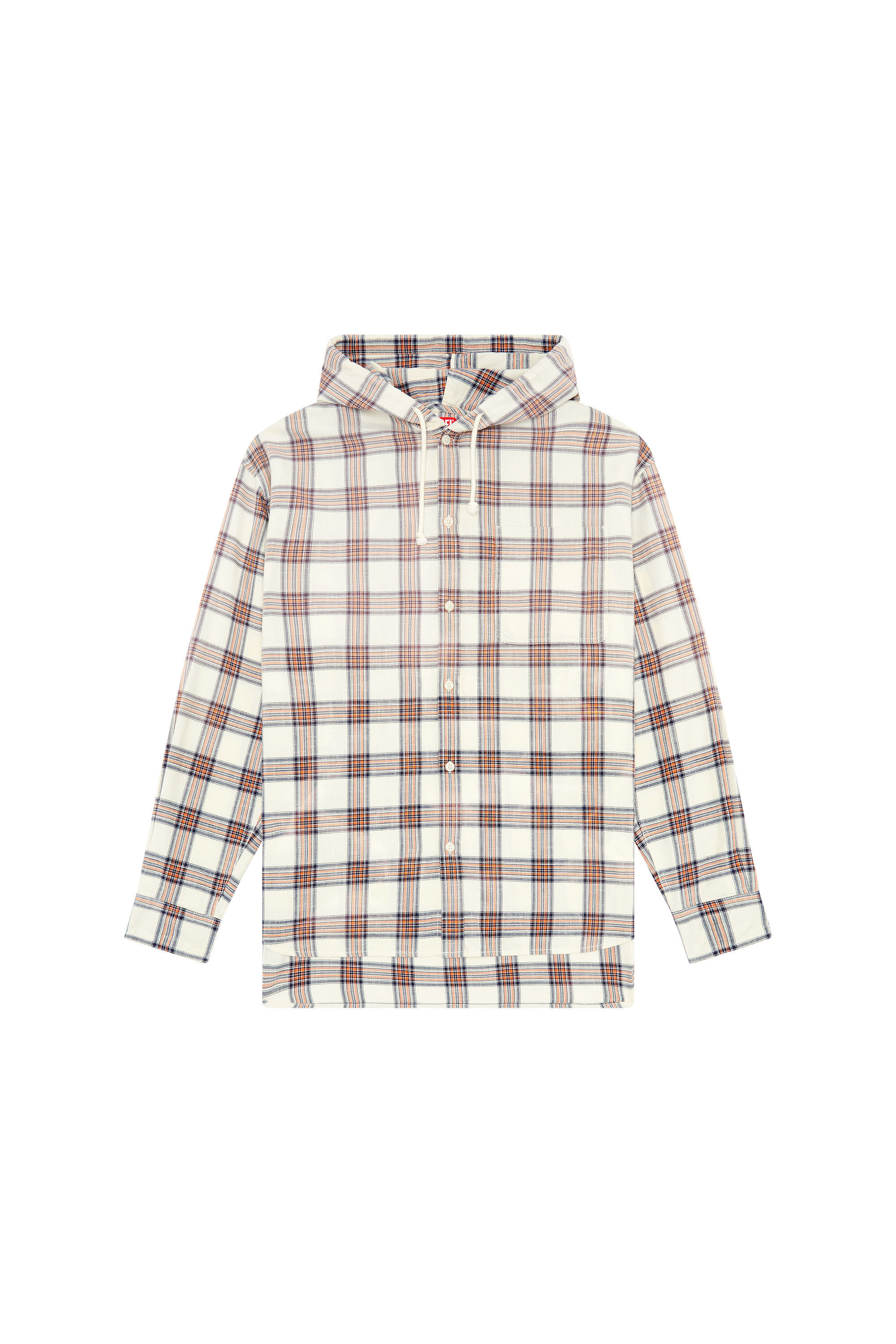 Diesel - S-DEWNY-HOOD, Man Hooded overshirt in check cotton flannel in Multicolor - Image 2