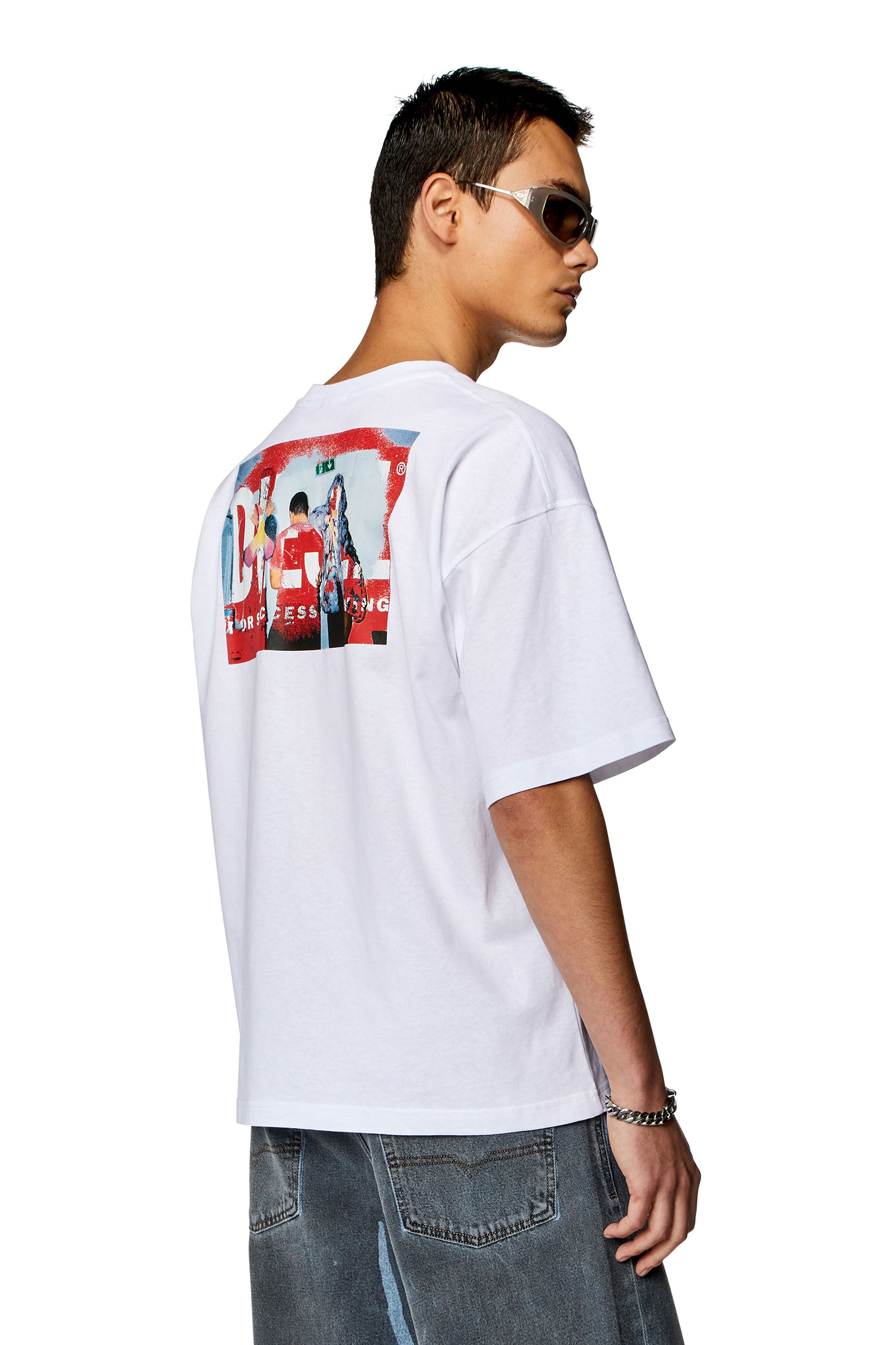 Diesel - T-BOXT-N11, Man T-shirt with photo print logo in White - Image 3
