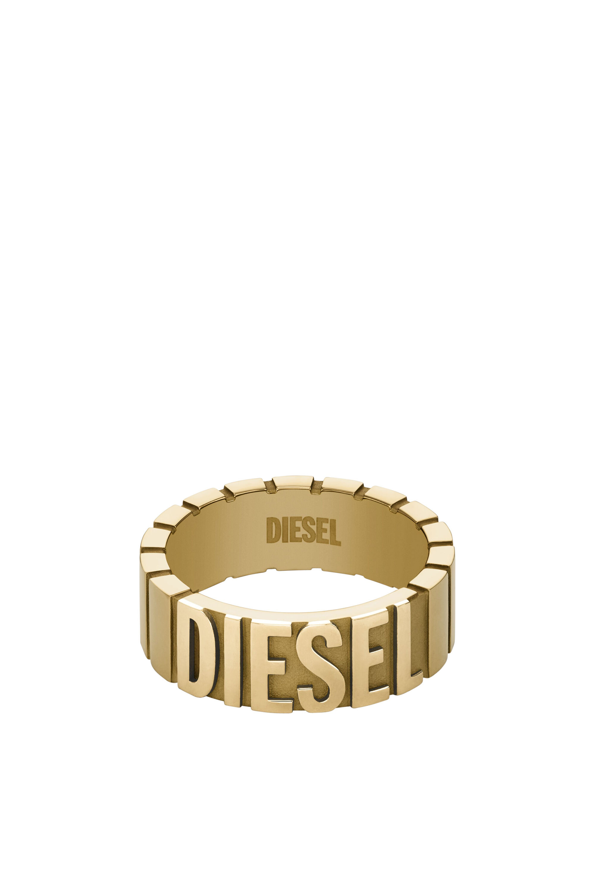 Diesel - DX1439, Unisex Gold-tone stainless steel ring in Oro - Image 2