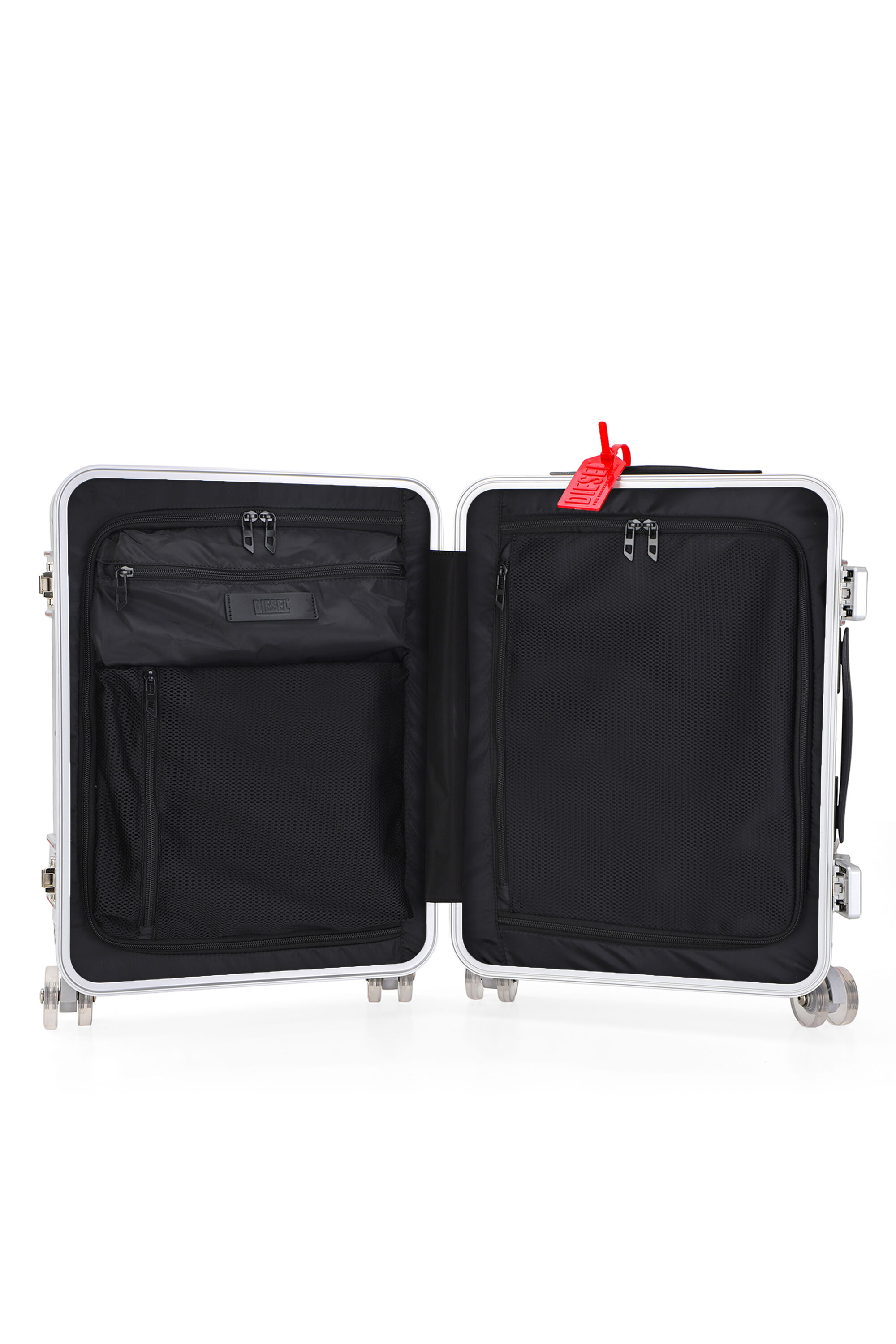 Diesel - DIESEL PC STRONG IMAGE TROLLEY- DSL003, Unisex's Rugged suitcase size S in Silver - 4