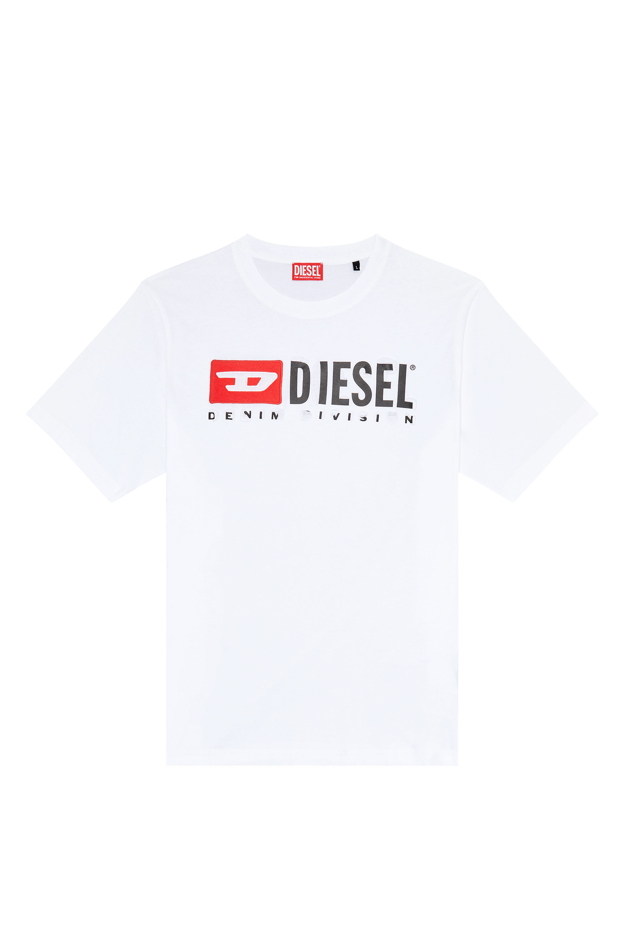 Diesel - T-JUST-DIVSTROYED, Man T-shirt with peel-off letters in White - Image 2