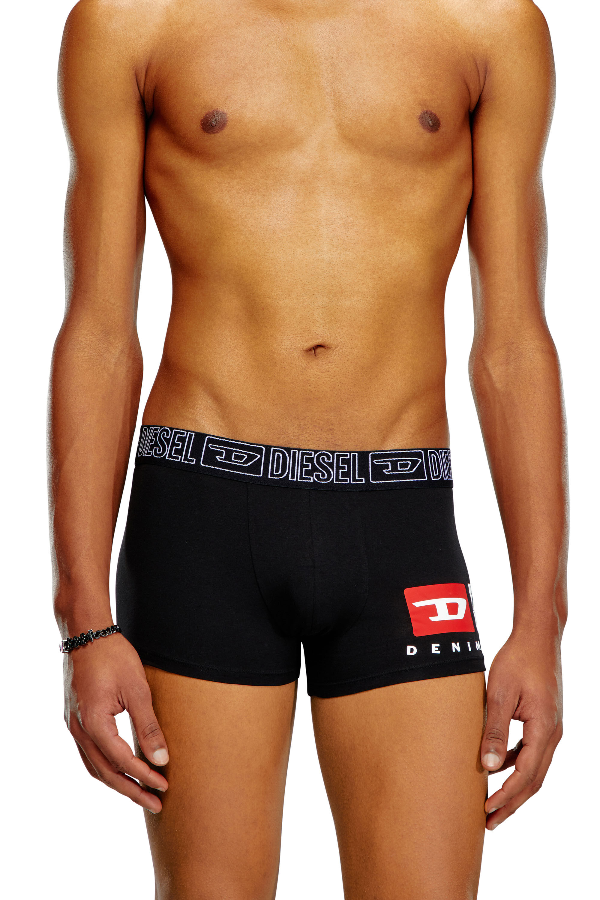 Diesel - UMBX-DAMIEN, Man Boxer briefs with logo outline waist in Black - Image 3