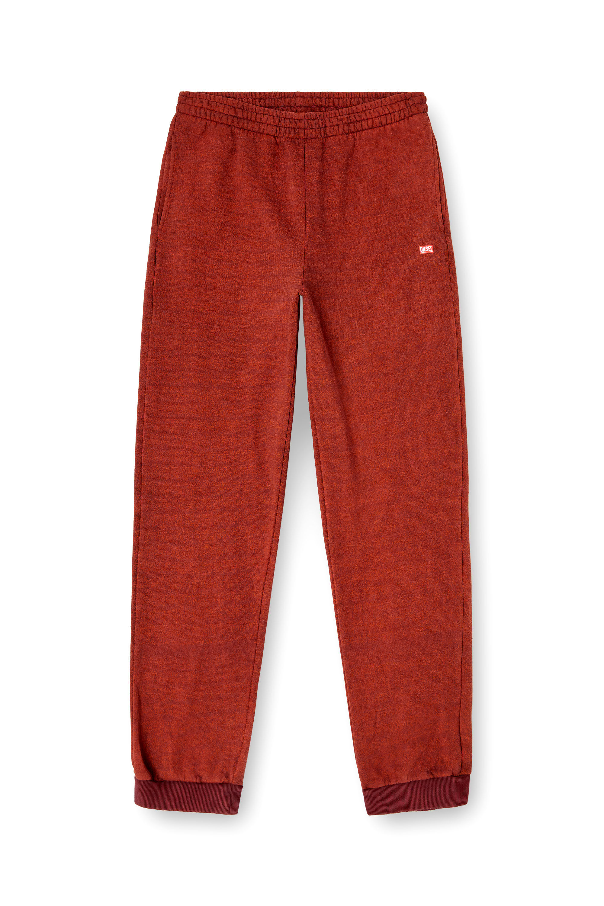 Diesel - P-MARKY-CUFF, Man's Drawstring pants with ribbed trim in Red - 2