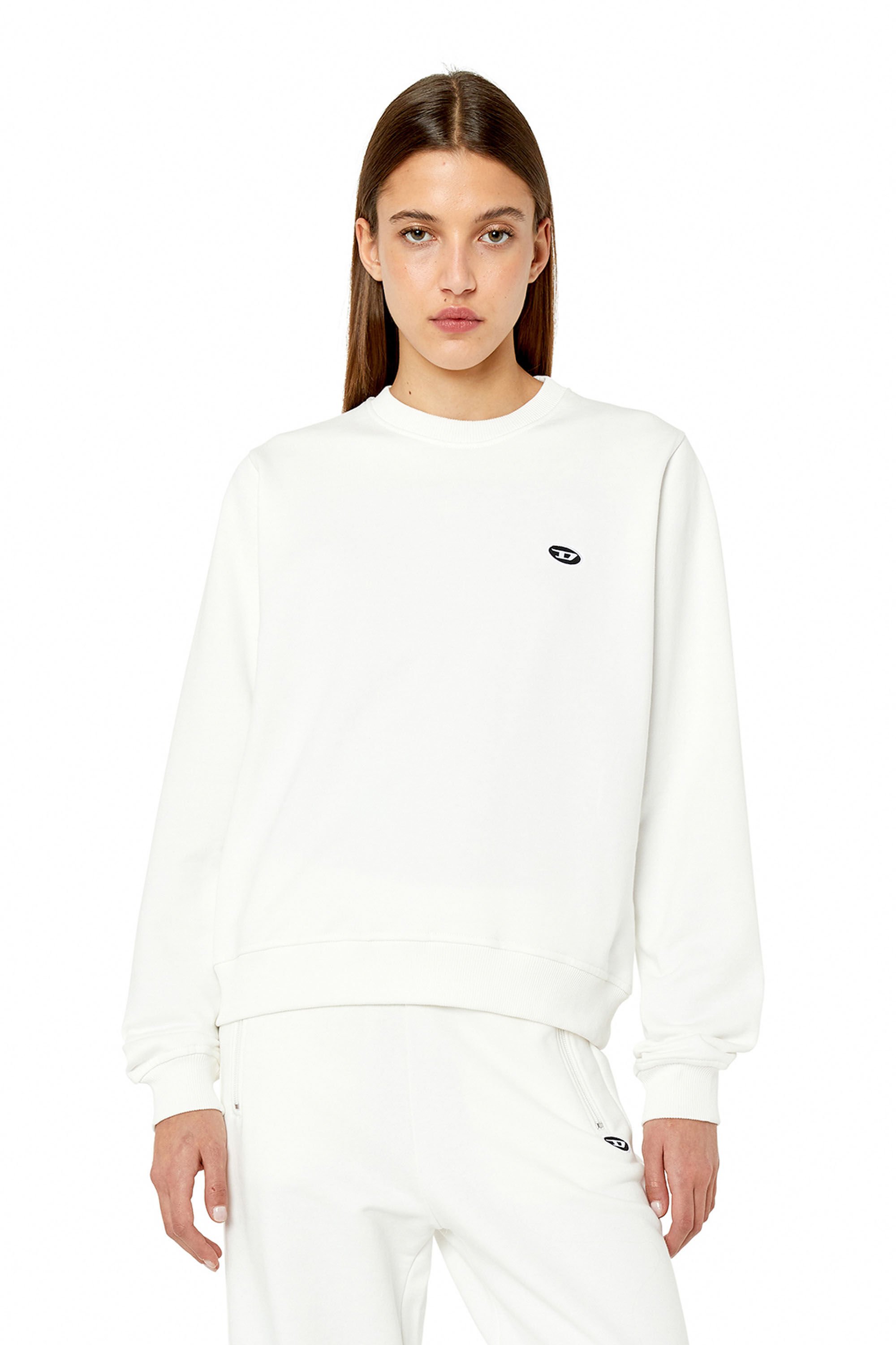 Diesel - F-REGGY-DOVAL-PJ, Woman Sweatshirt with oval D patch in White - Image 3