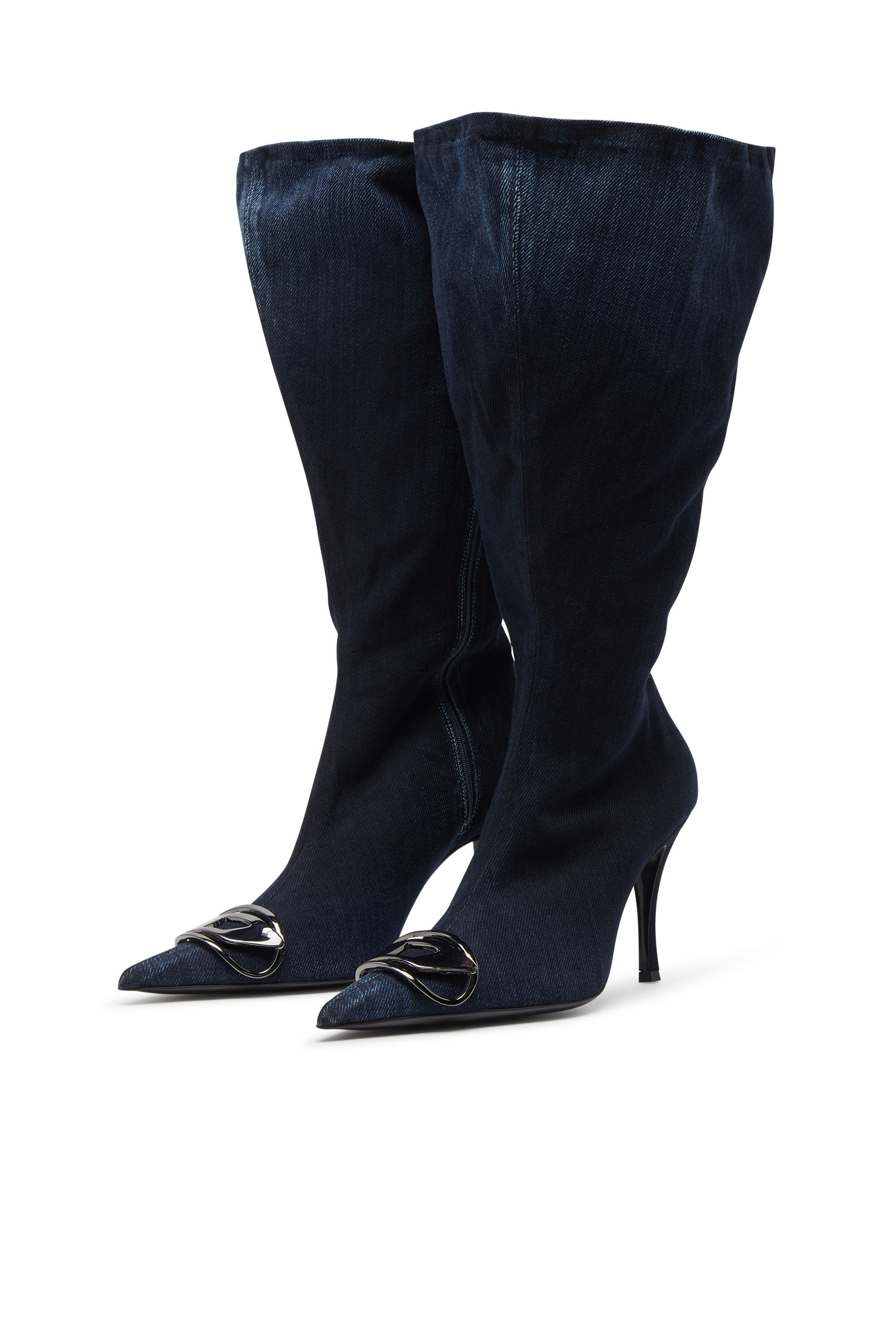 Diesel - D-VENUS KB LARGE, Woman's D-Venus-Wide knee-high boots in denim in Dark Blue - 8