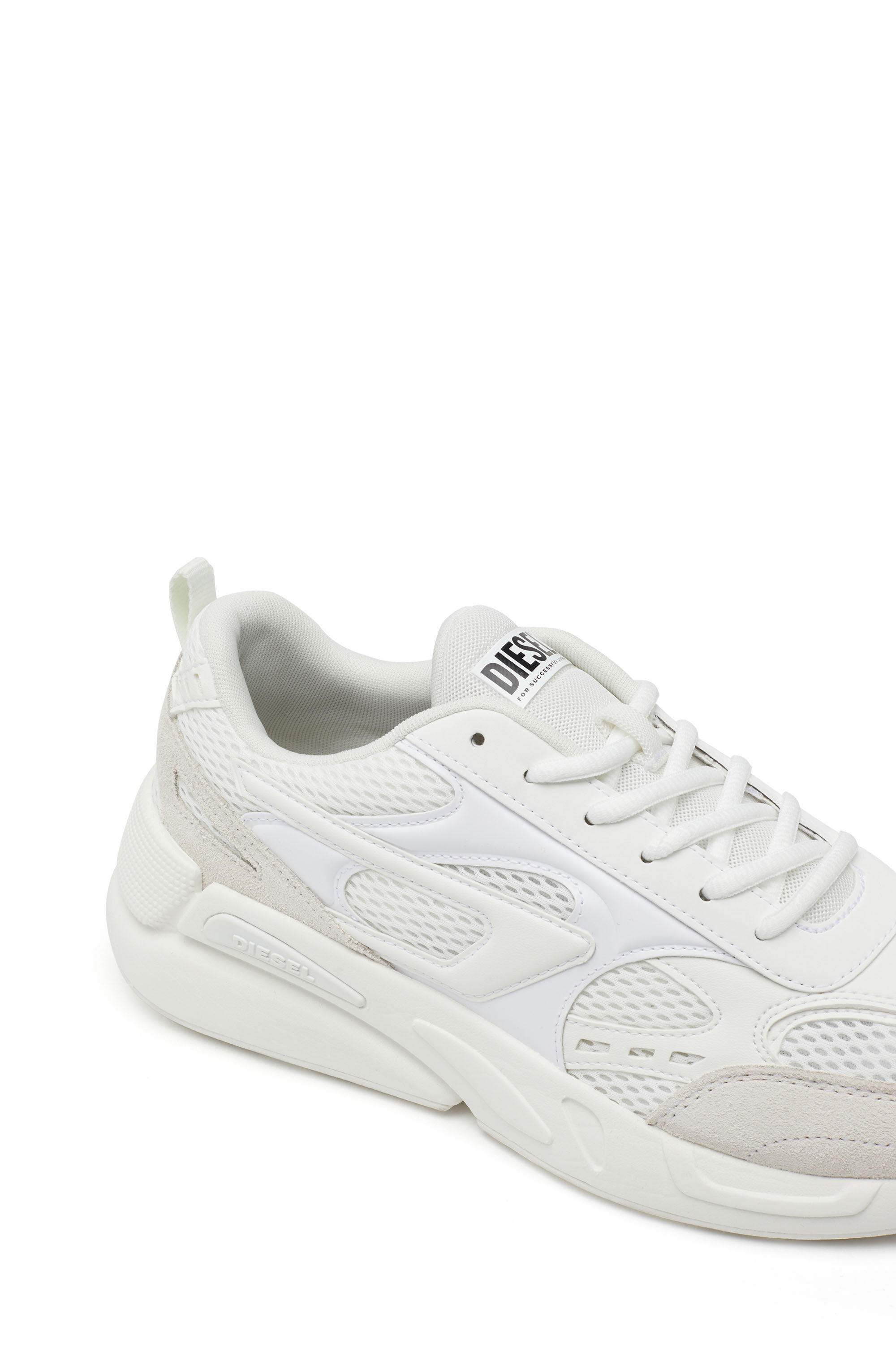 Diesel - S-SERENDIPITY SPORT, Man S-Serendipity-Sneakers in mesh and suede in White - Image 6