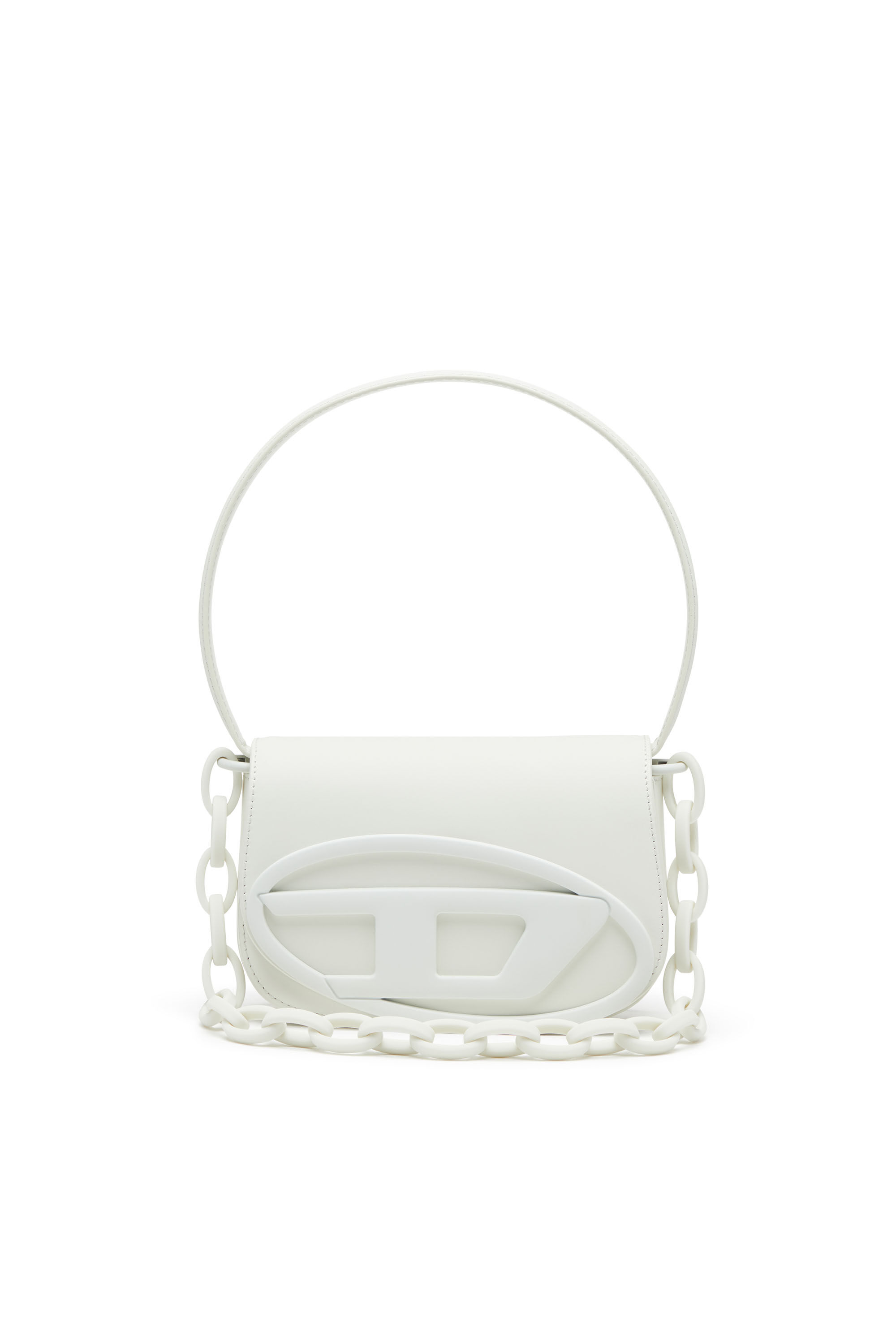Diesel - 1DR, Woman 1DR-Iconic shoulder bag in matte leather in White - Image 1