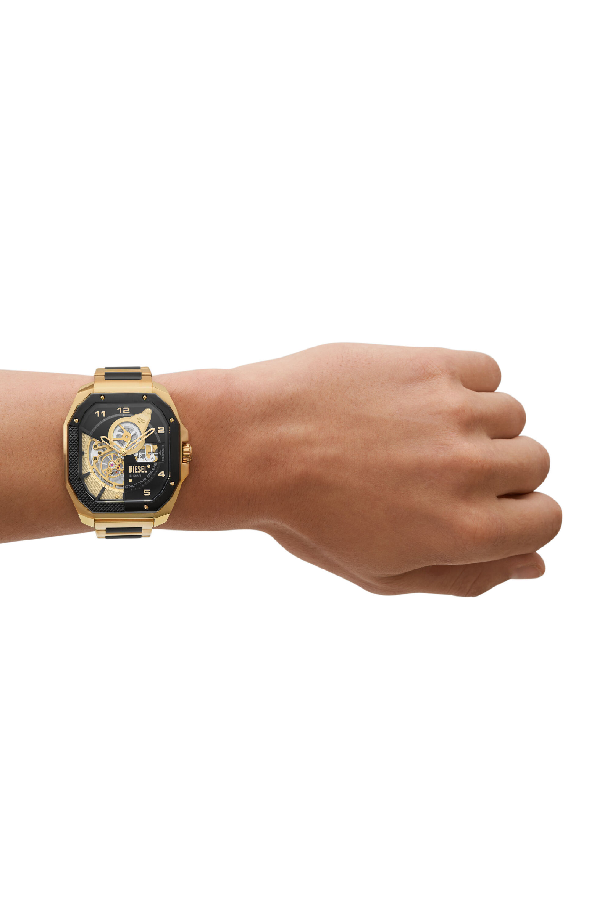 Diesel - DZ7471, Man's Flayed stainless steel watch in Oro/Black - 4
