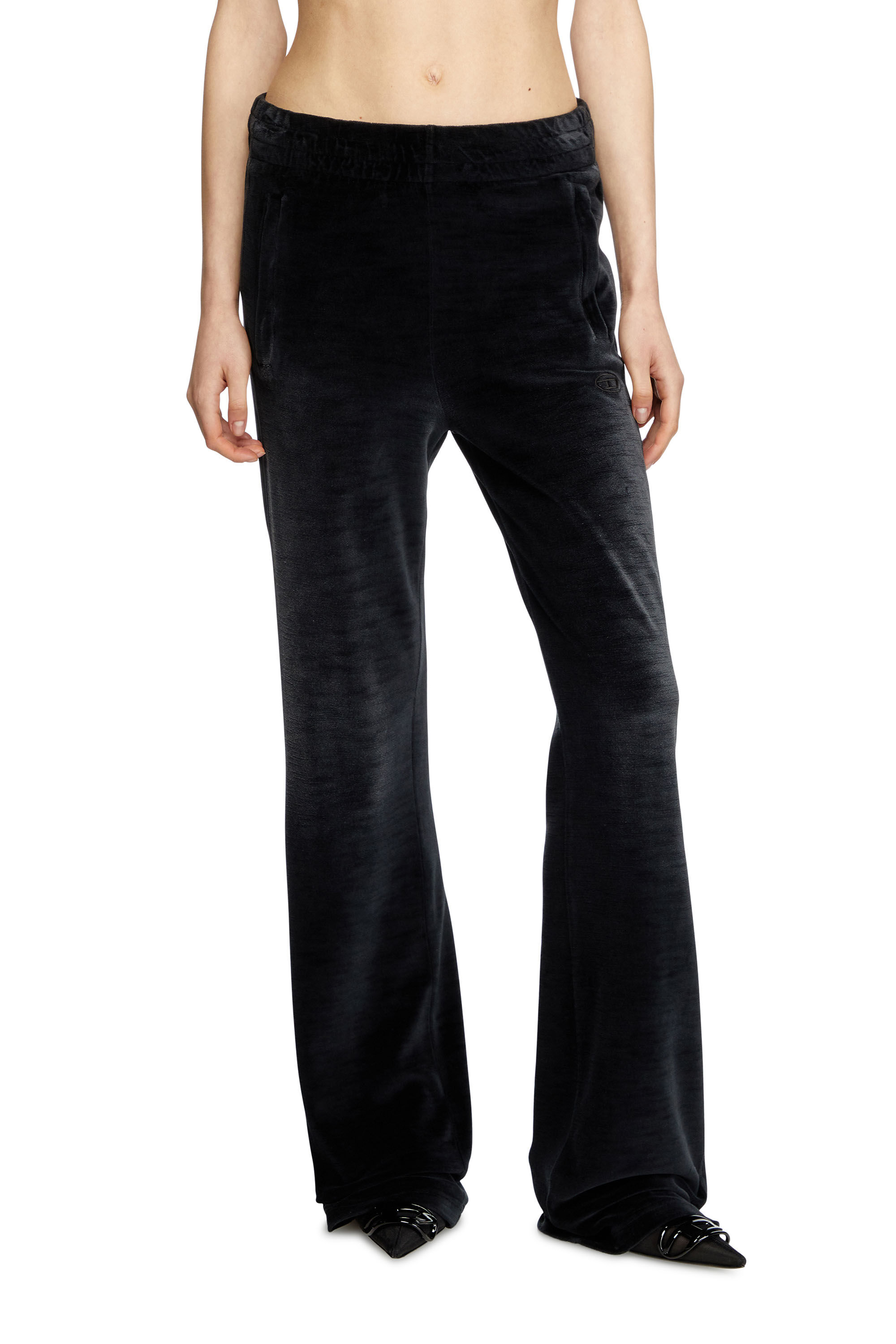 Diesel - P-ELY-Q1, Woman's Wide leg sweatpants in Black - 3