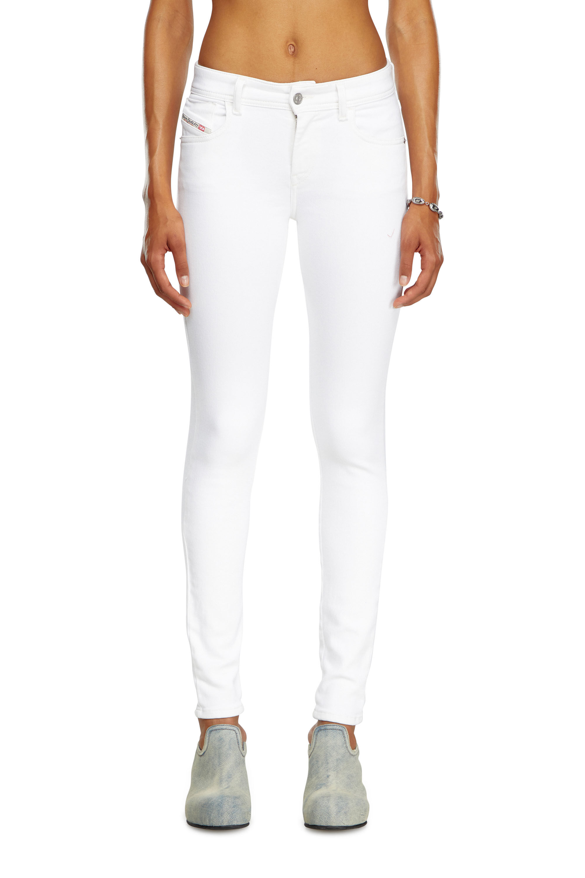Diesel - Woman Super skinny Jeans 2017 Slandy 09F90, White - Image 3