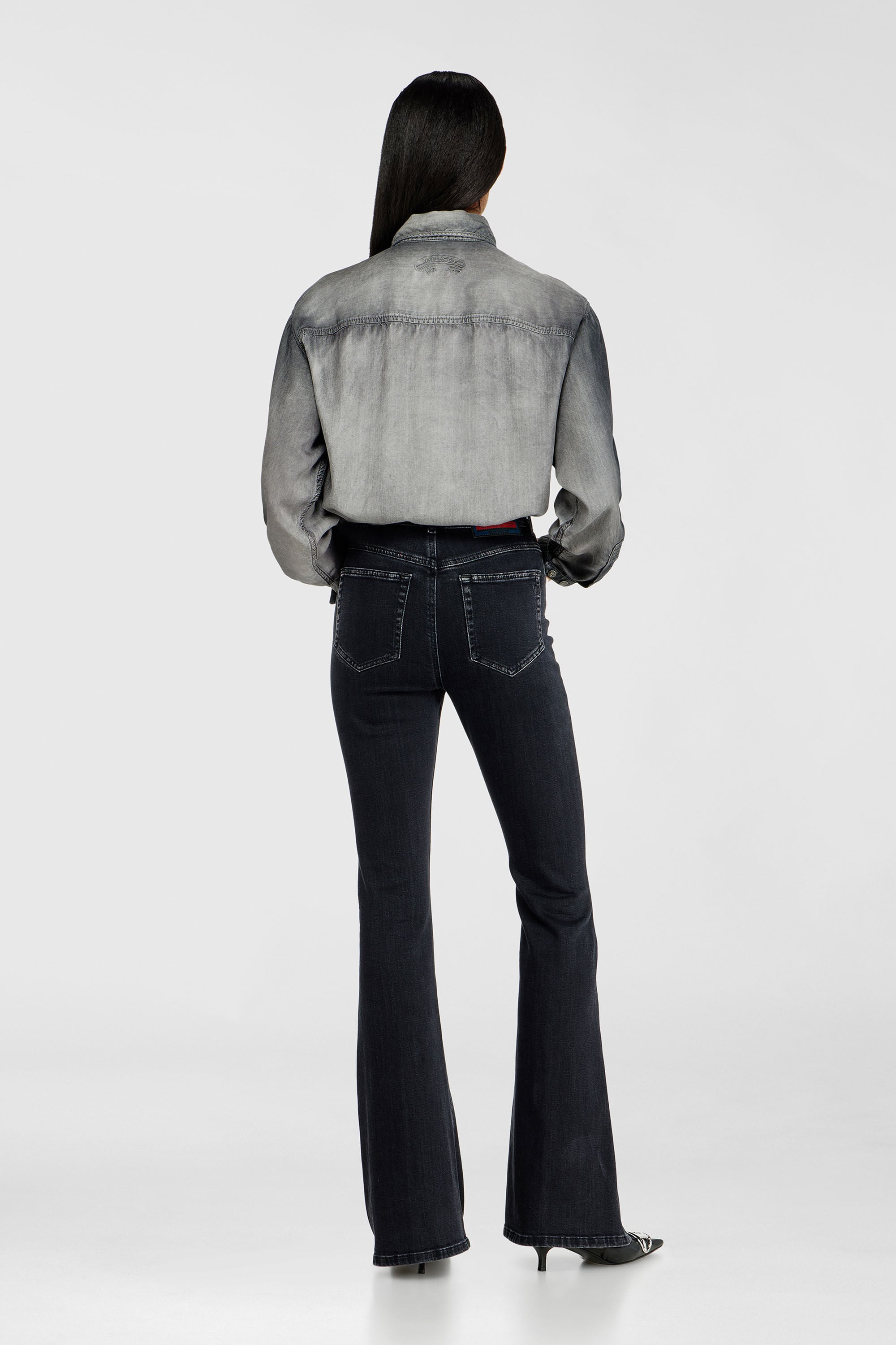 Diesel - Woman's Bootcut Jeans 1973 D-Partt 09P75, Black/Dark grey - 3