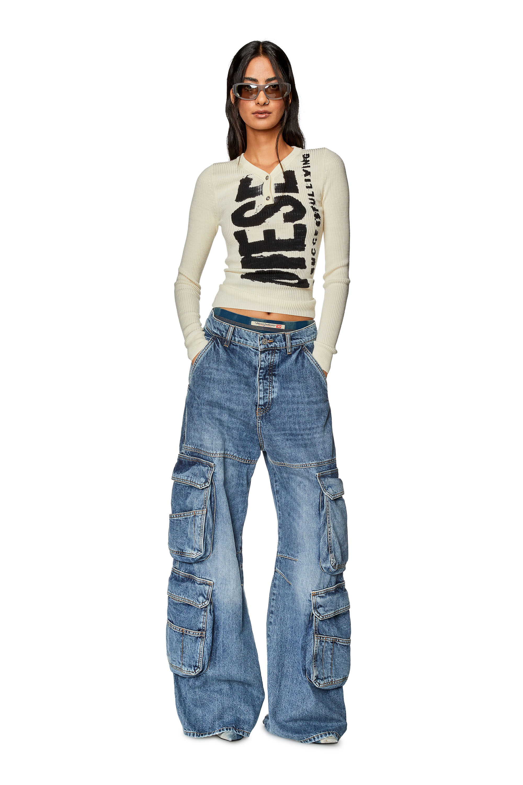 Diesel - Woman Straight Jeans 1996 D-Sire 0NLAX, Medium blue - Image 1