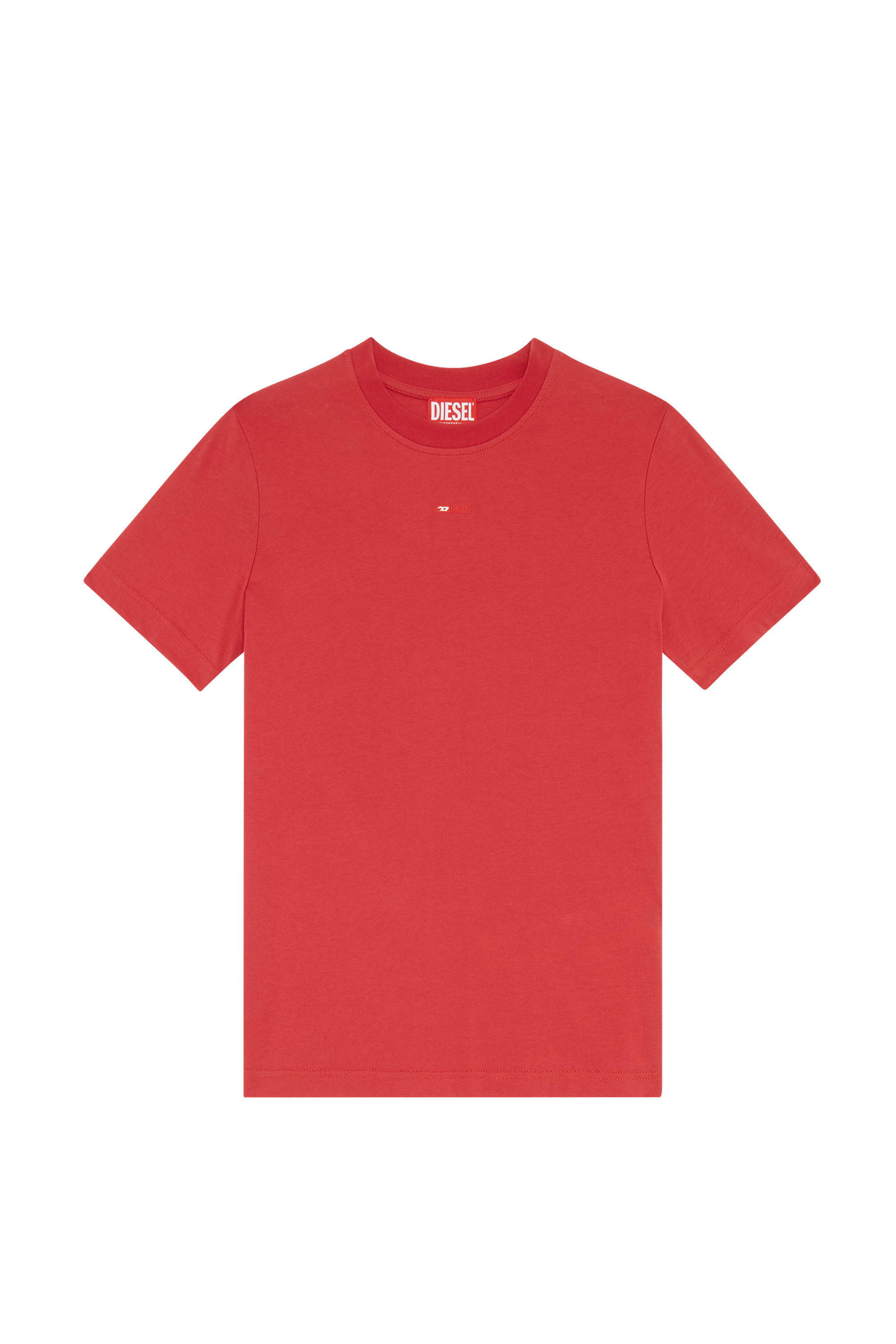 Diesel - T-REG-MICRODIV, Woman T-shirt with embroidered micro logo in Red - Image 2