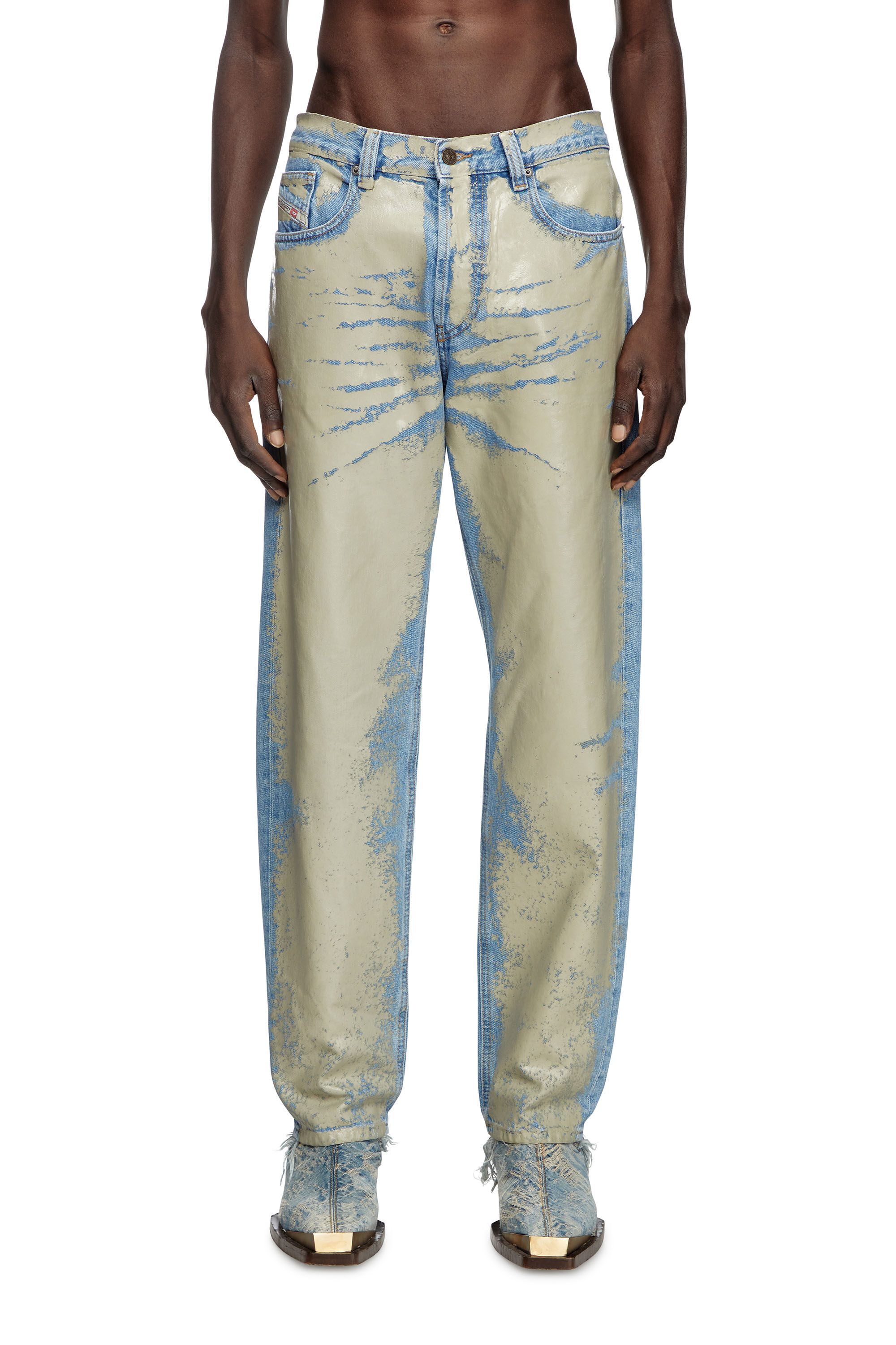 Diesel - Man Straight Jeans 2010 D-Macs 007AL, Light Brown - Image 3