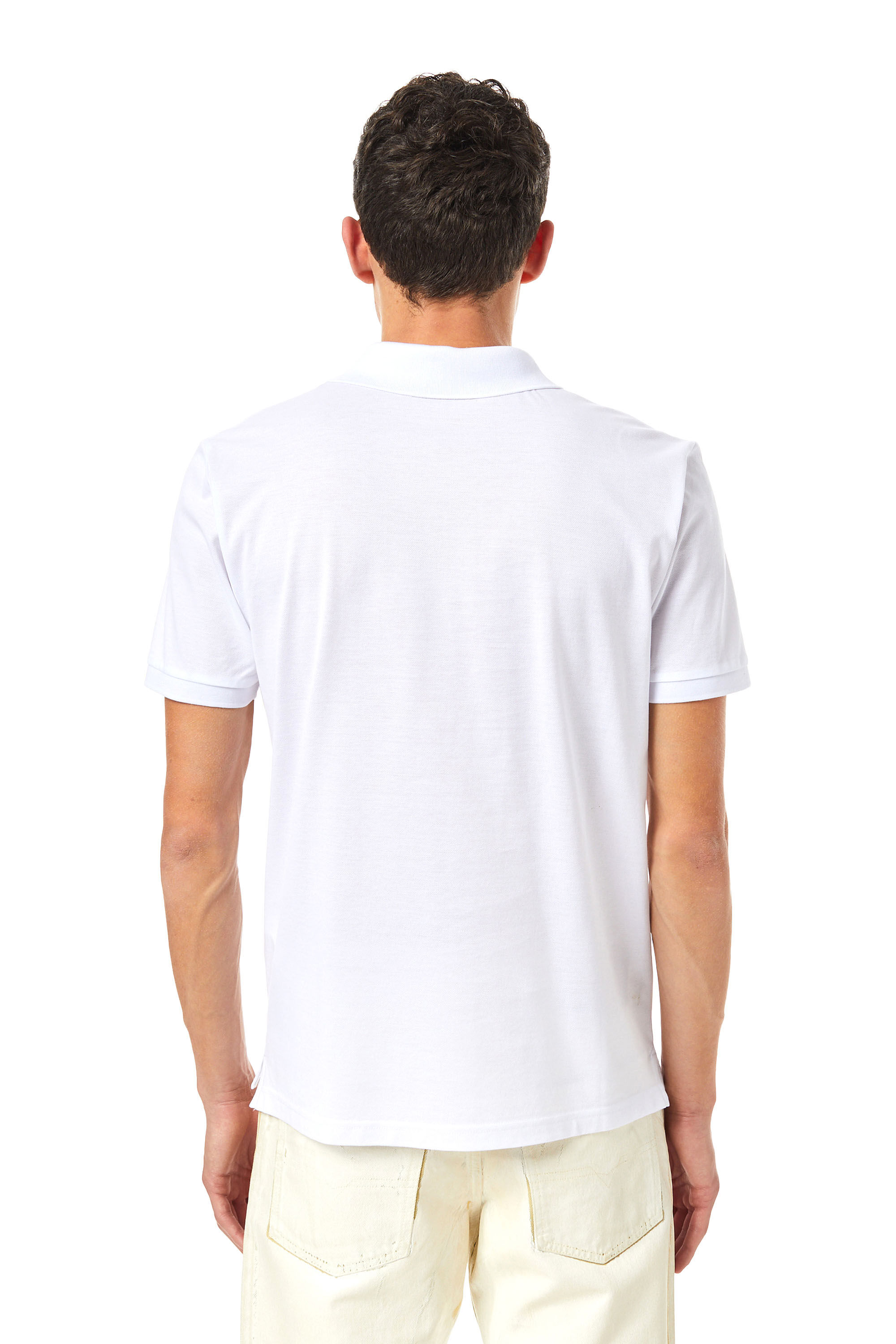 Diesel - T-SMITH-DOVAL-PJ, Man Polo shirt with oval D patch in White - Image 4