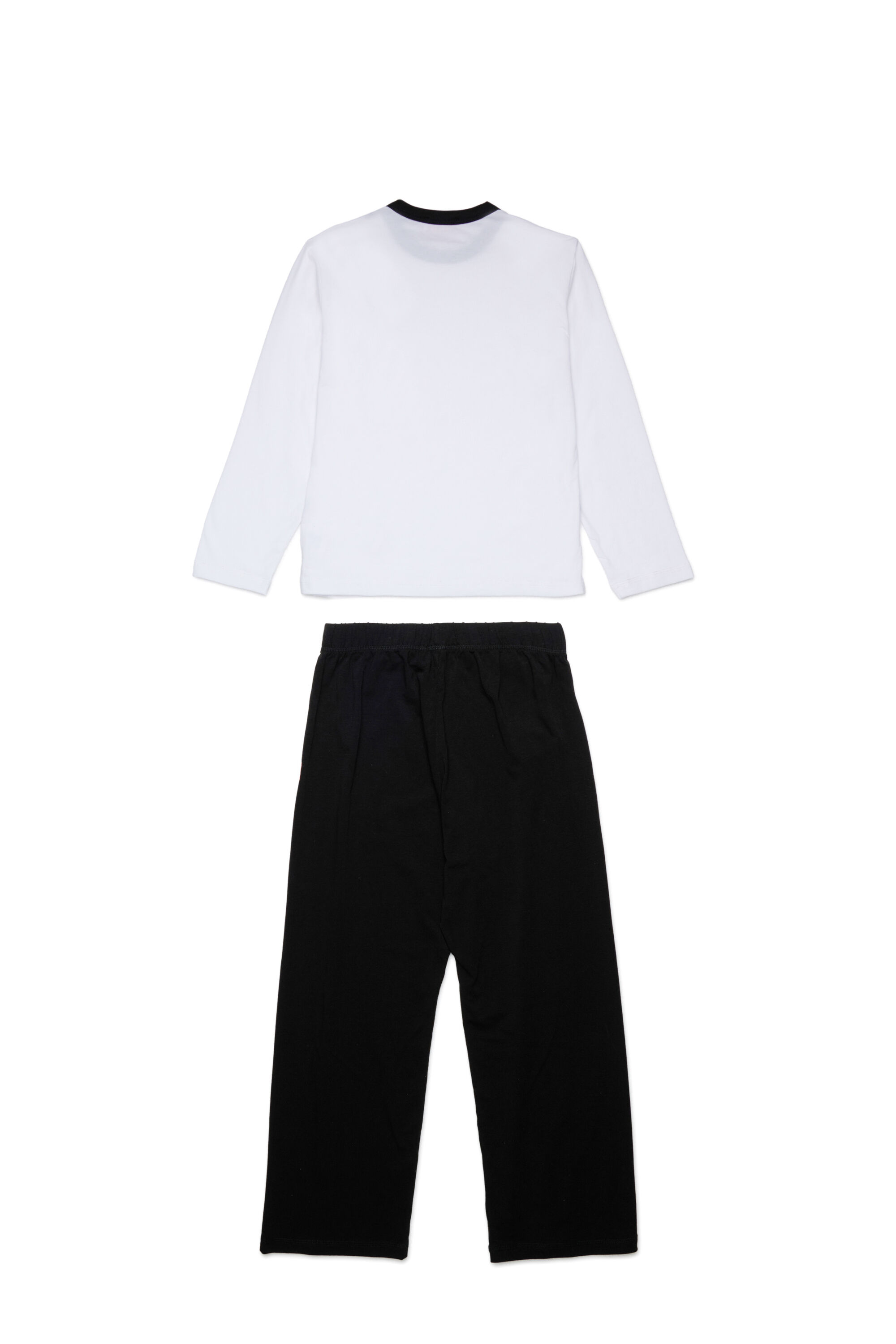 Diesel - UNPER, Man's Cotton pajamas with logo in Black/White - 2