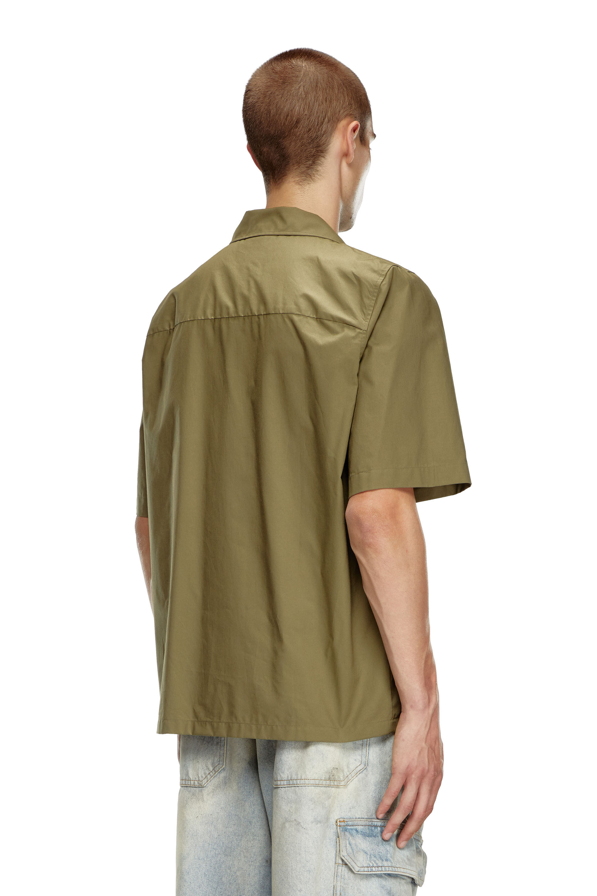 Diesel - S-MAC-C, Man Bowling shirt with logo embroidery in Green - Image 4