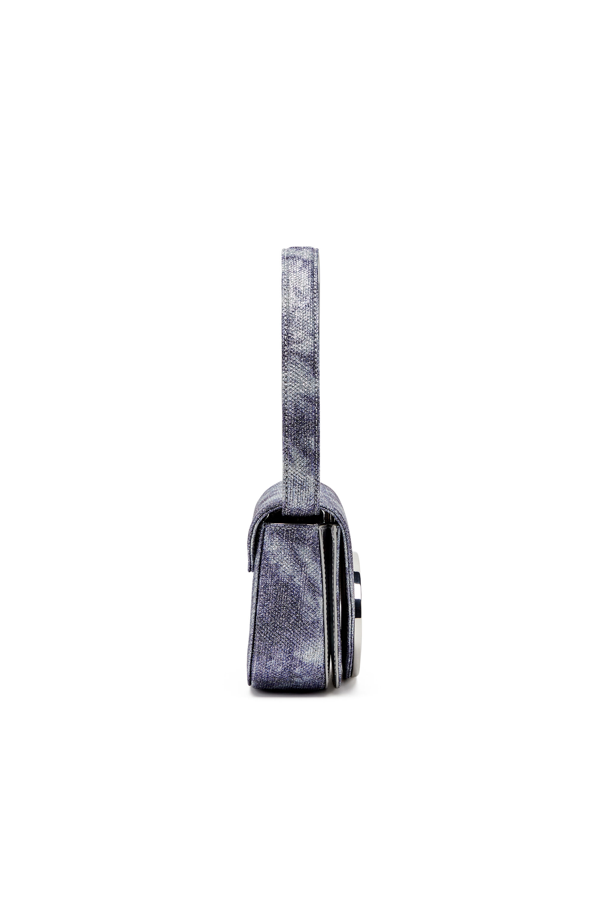 Diesel - 1DR, Woman's 1DR-Iconic shoulder bag in shimmer fabric in Blue - 4