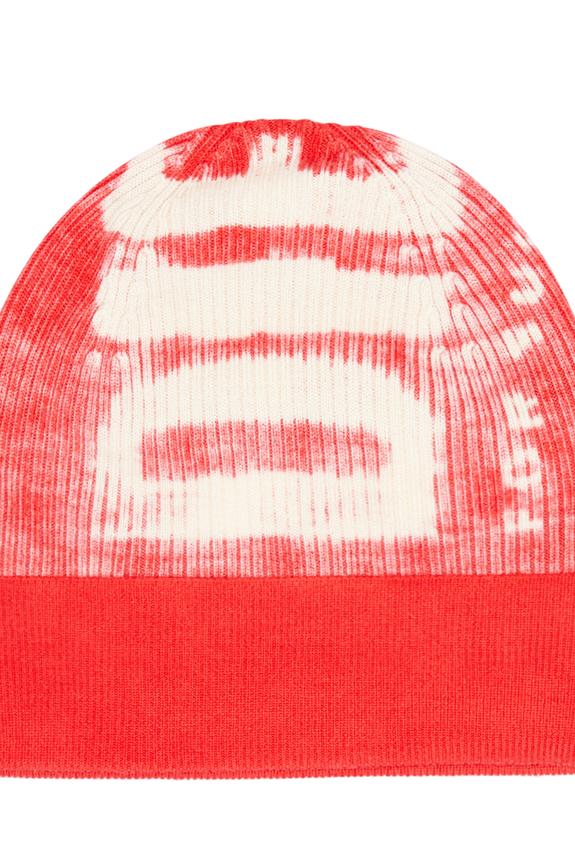 Diesel - K-ATULLUS-CAP, Unisex Ribbed beanie with maxi logo print in Red - Image 3