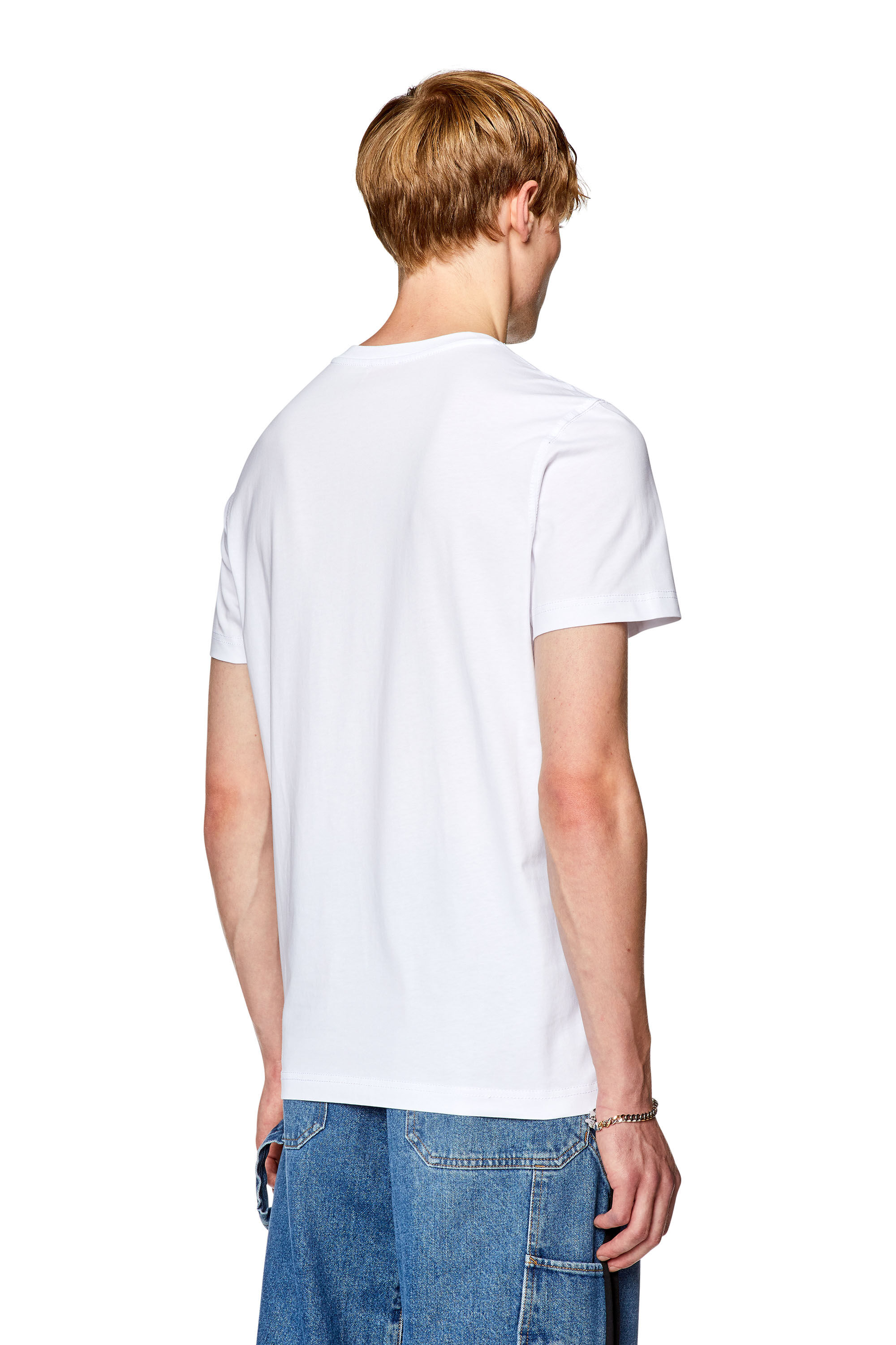 Diesel - T-DIEGOR-L6, Man T-shirt with smudged logo print in White - Image 4
