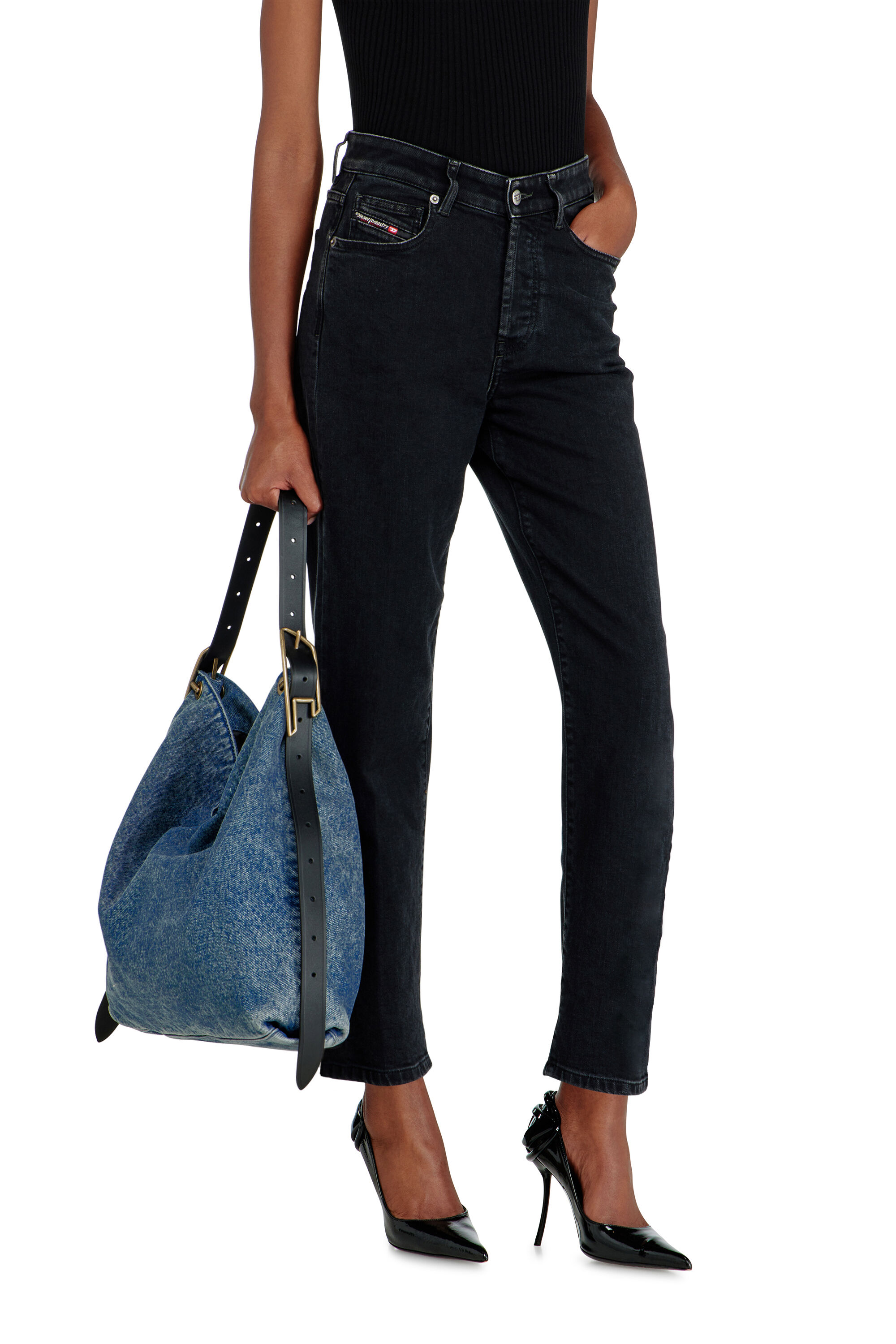 Diesel - Woman's Regular Jeans 1981 D-Went 09N89, Black/Dark grey - 7