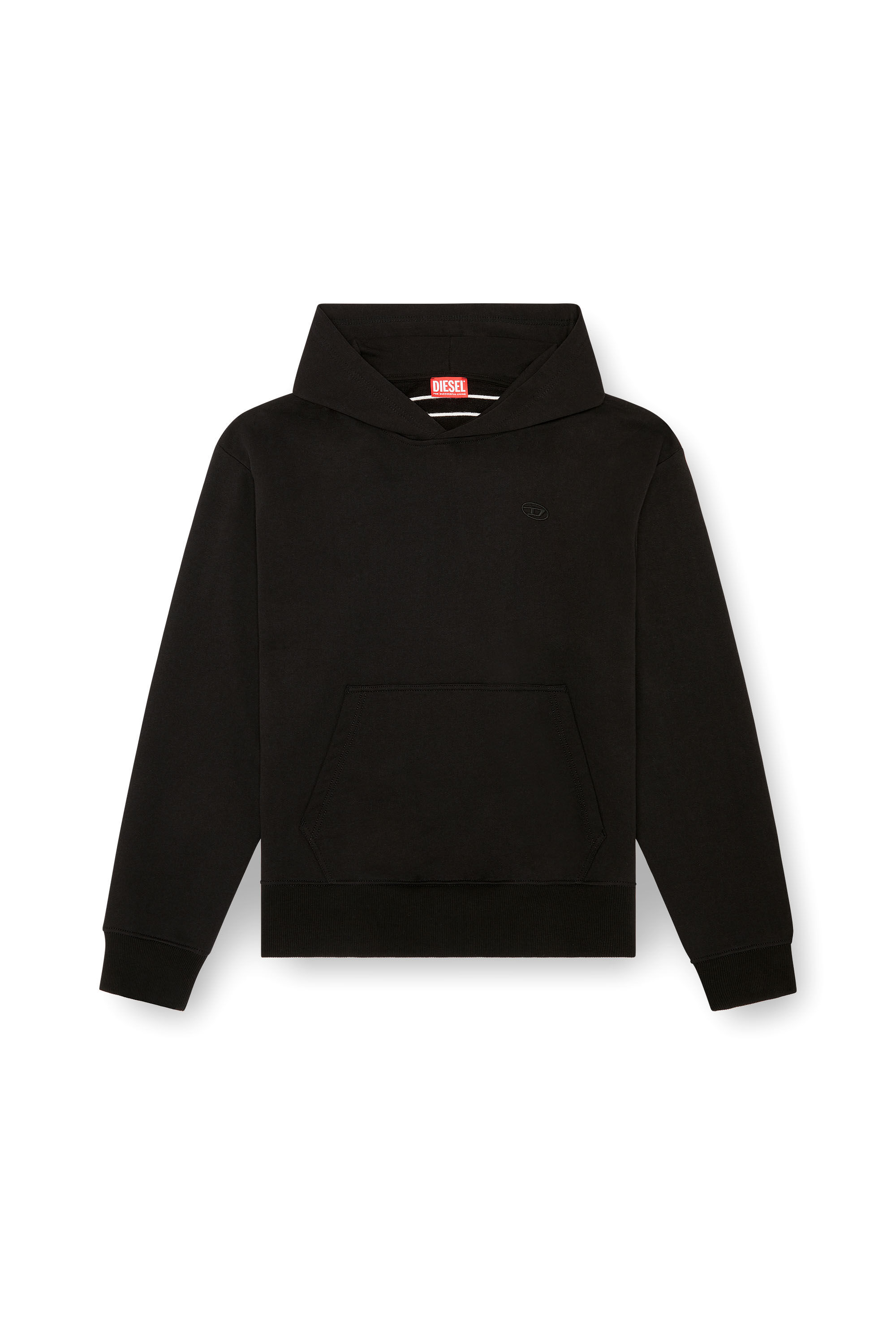 S-MACS-HOOD-MEGOVAL-D Men: Hoodie with back D logo | Diesel