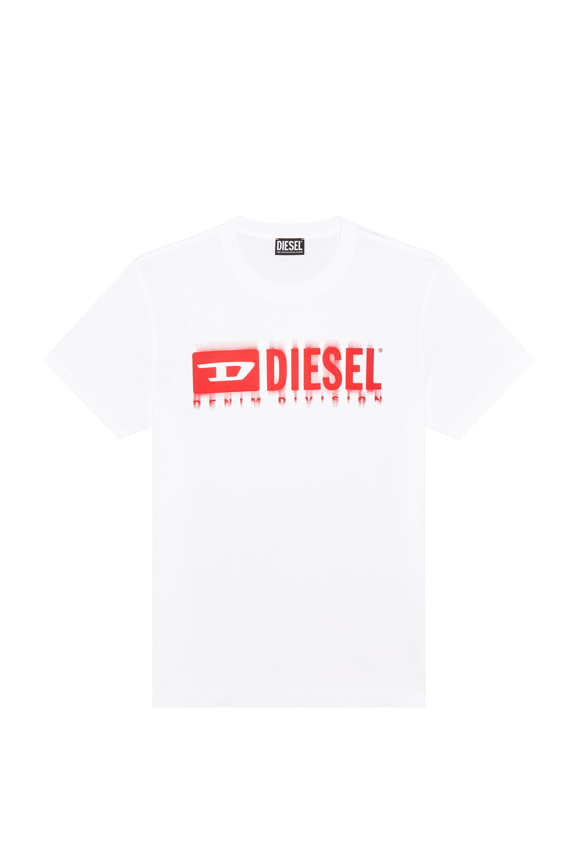 Diesel - T-DIEGOR-L6, Man T-shirt with smudged logo print in White - Image 2