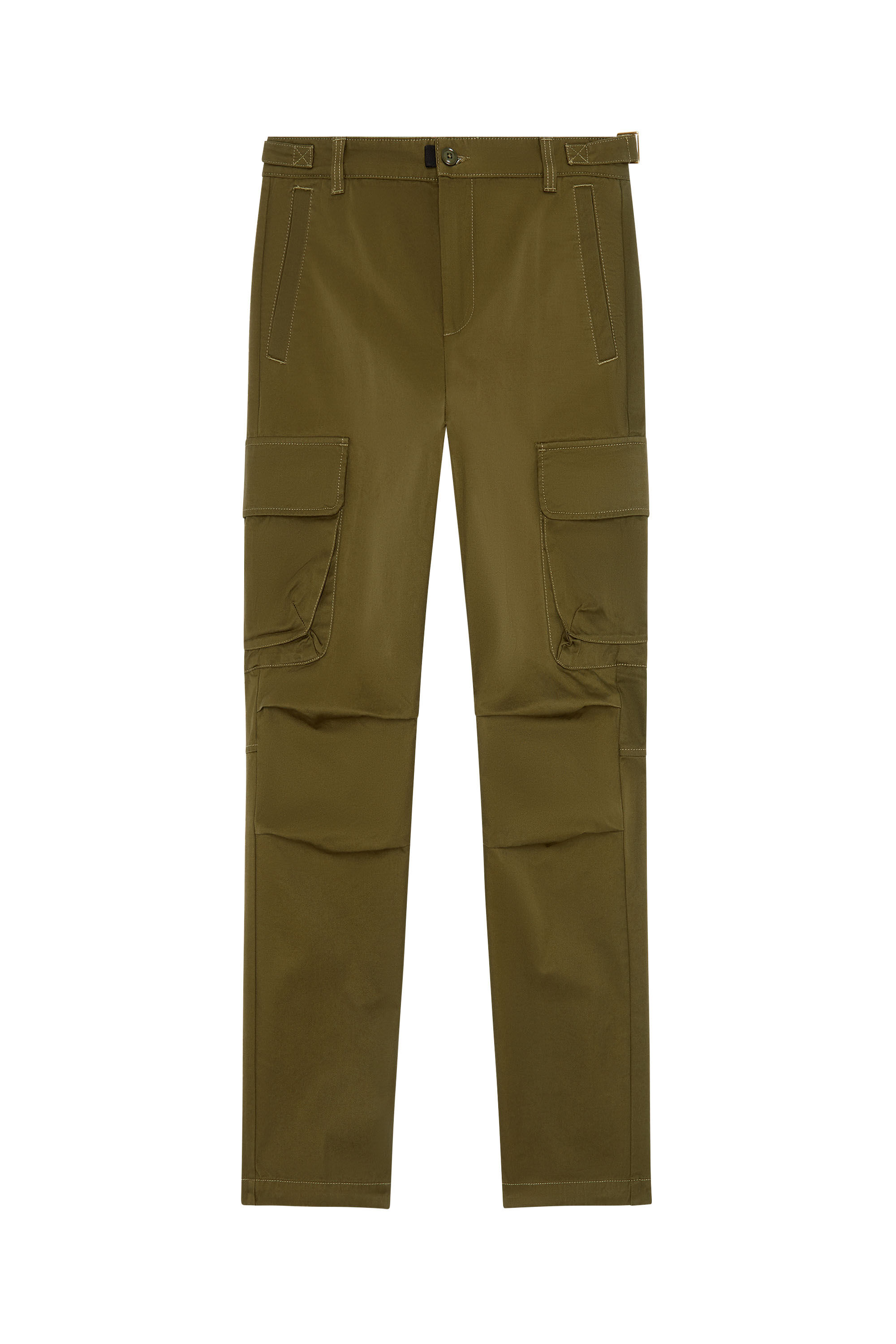 Diesel - P-ARGYM, Man Twill cargo pants in organic cotton in Green - Image 2