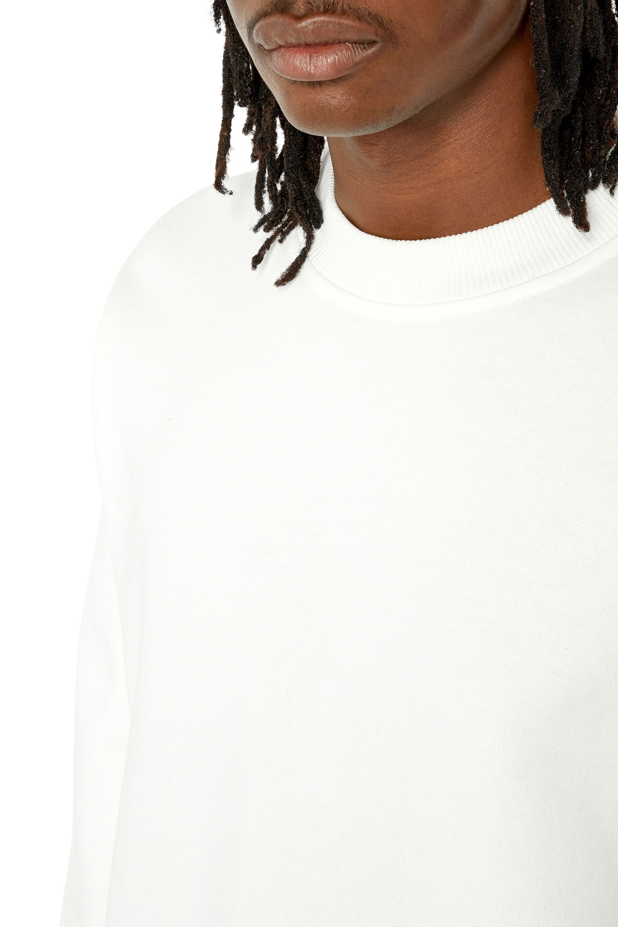 Diesel - S-ROB-MEGOVAL, Man Sweatshirt with back maxi D logo in White - Image 5