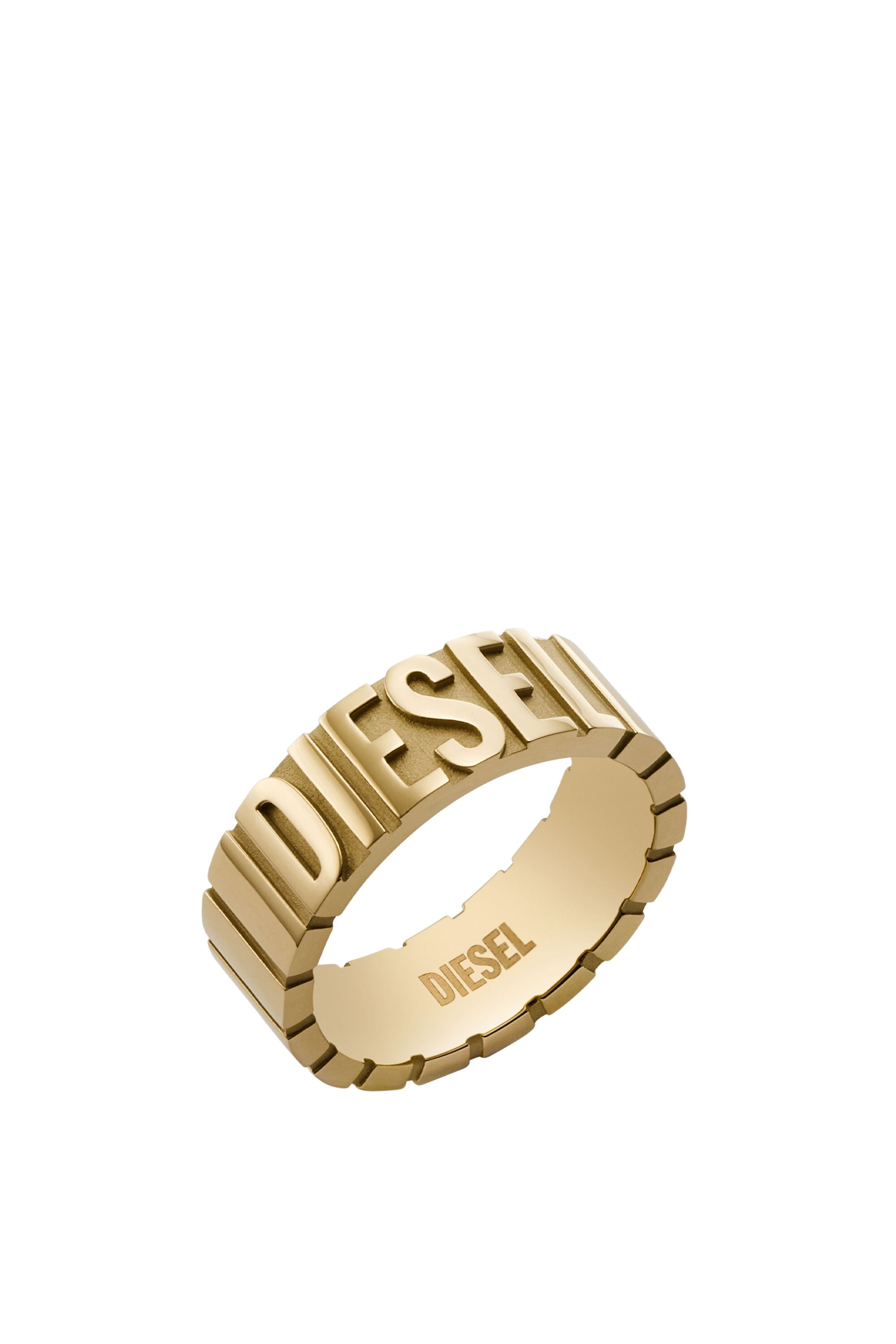 Diesel - DX1439, Unisex Gold-tone stainless steel ring in Oro - Image 1