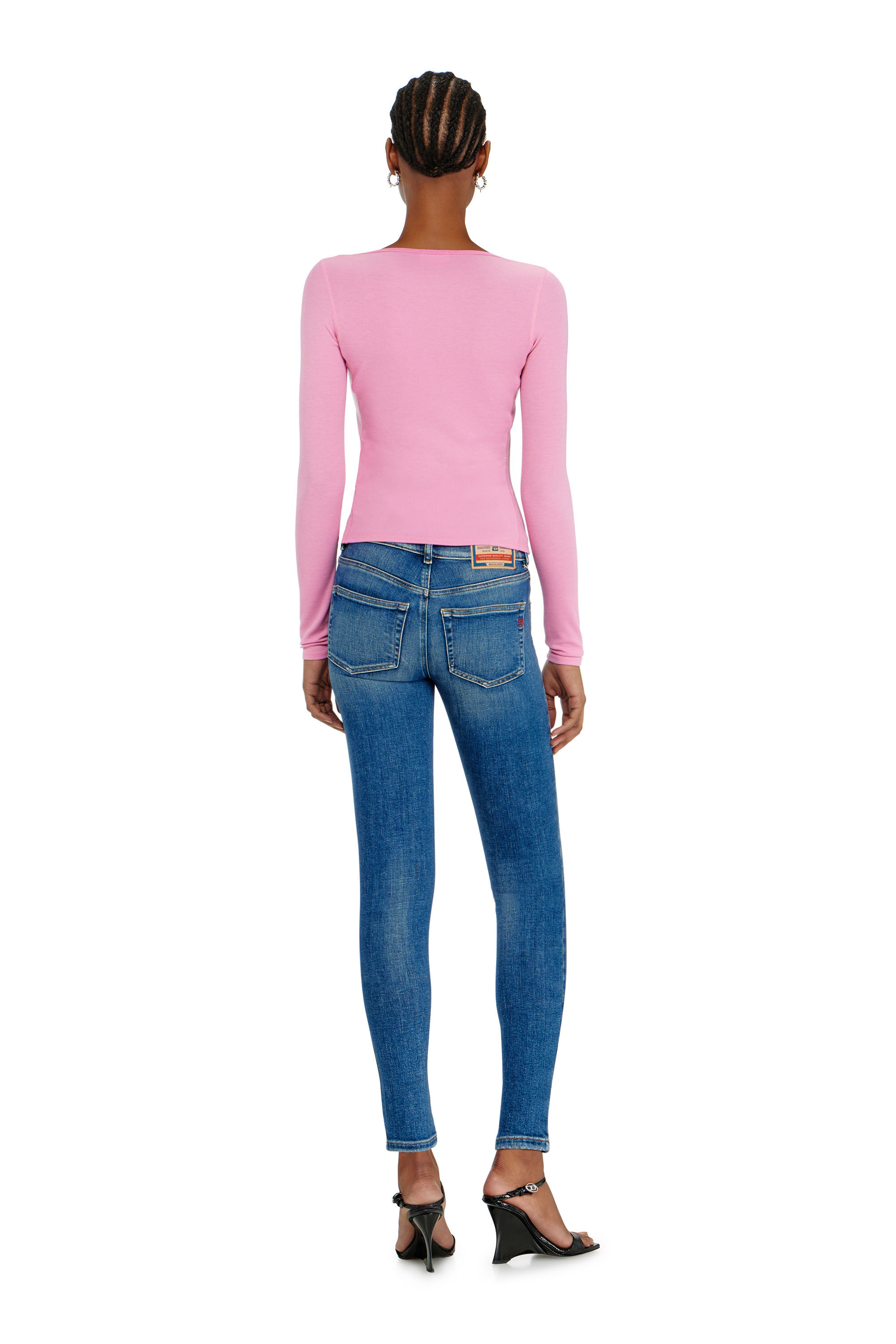 Diesel - Woman's Skinny Jeans 2017 Slandy 09P71, Medium blue - 3