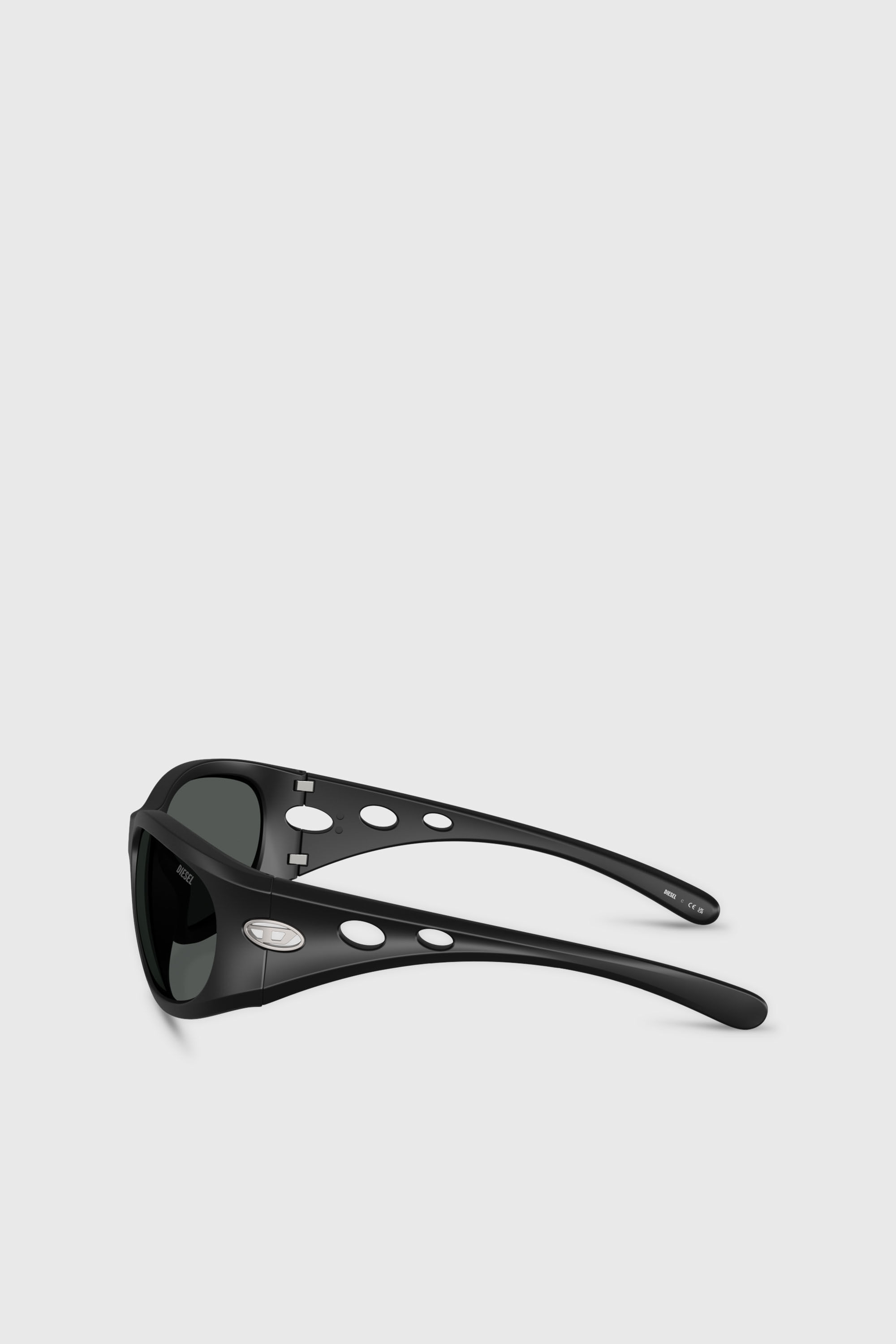 Diesel - 0DL3012U, Unisex's Rectangle sunglasses in Black - 2