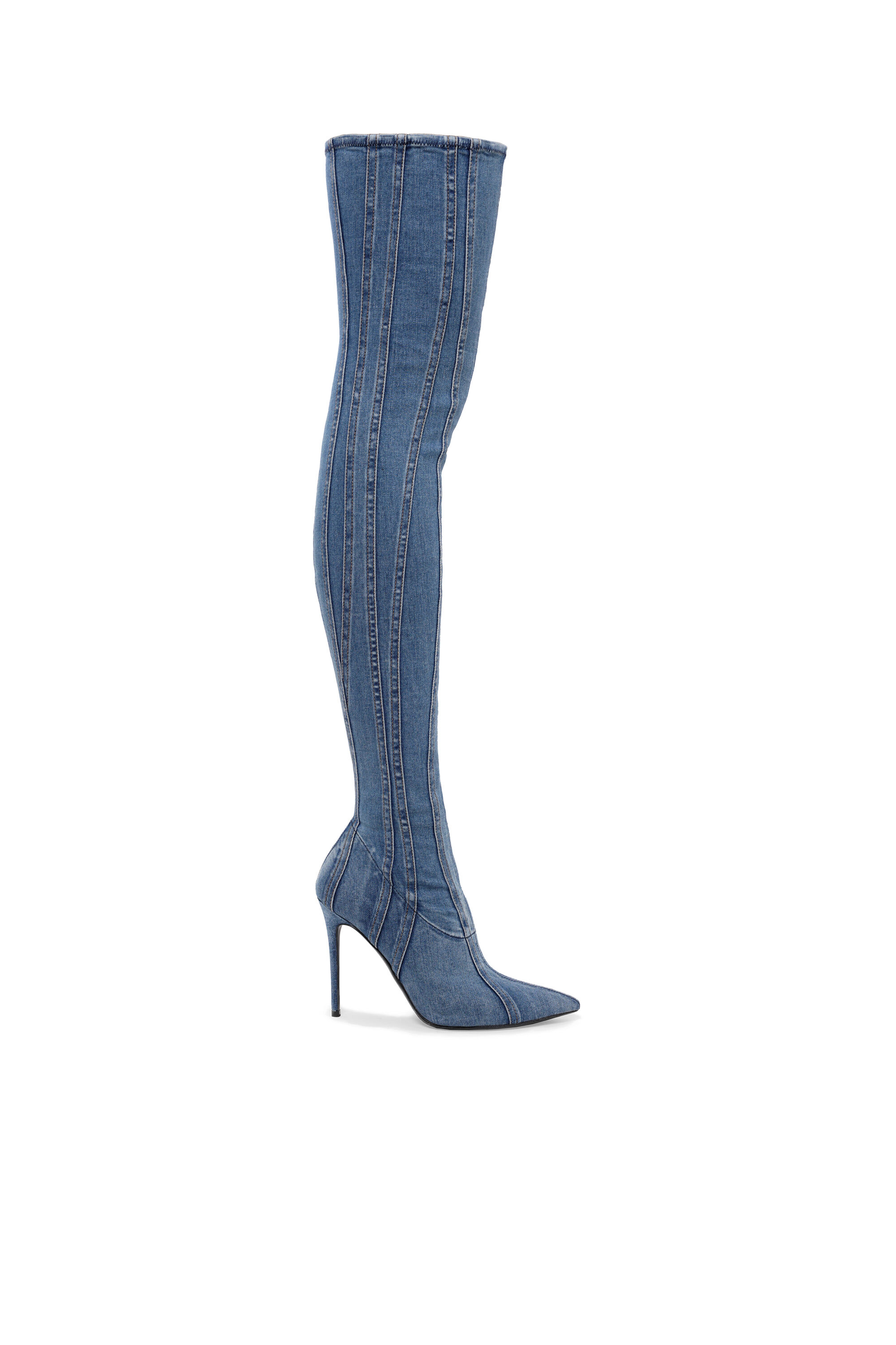 Diesel - D-YUCCA OTK, Woman D-Yucca Otk - Over-the-knee boots in denim in Blue - Image 1