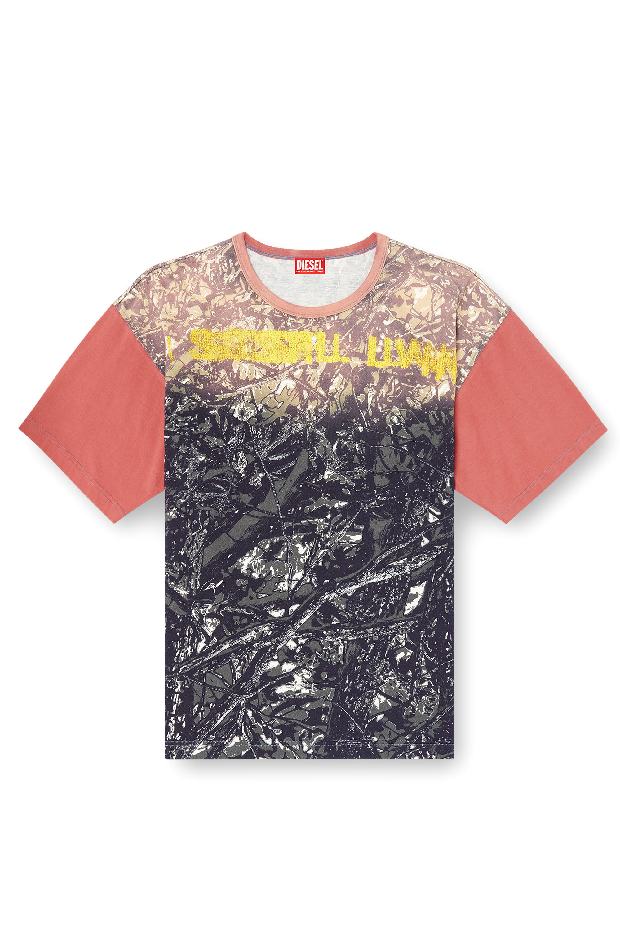 Men's T-shirt with glitch camo print | Multicolor | Diesel
