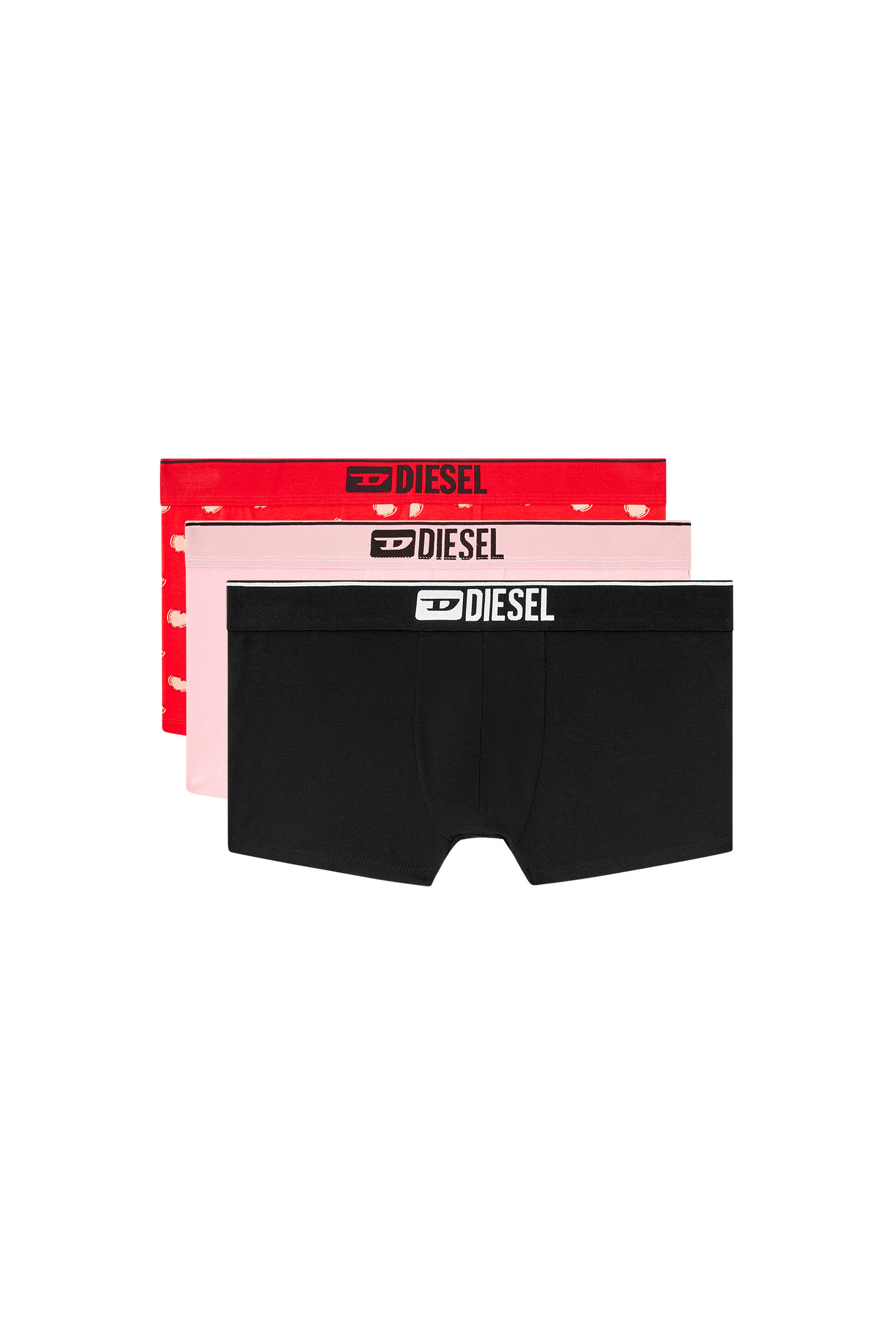 Diesel - DAMIEN-GFT-3PACK, Man's Three-pack boxer briefs with heart motif in Black/Red - 2