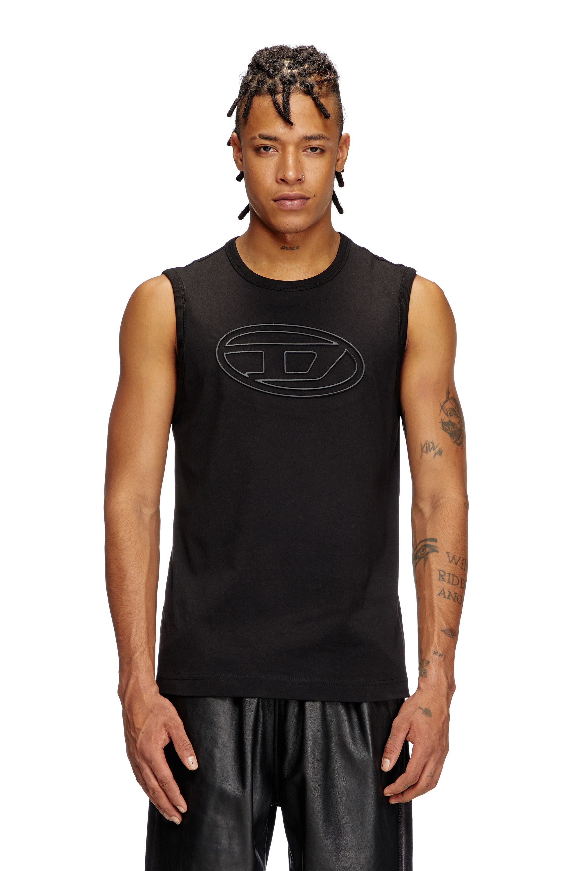 DIESEL｜SLEEVELESS (T-BISCO BIGOVAL TOP (A16698 0NJBM 10 Men's Sleeveless top | Black | Diesel