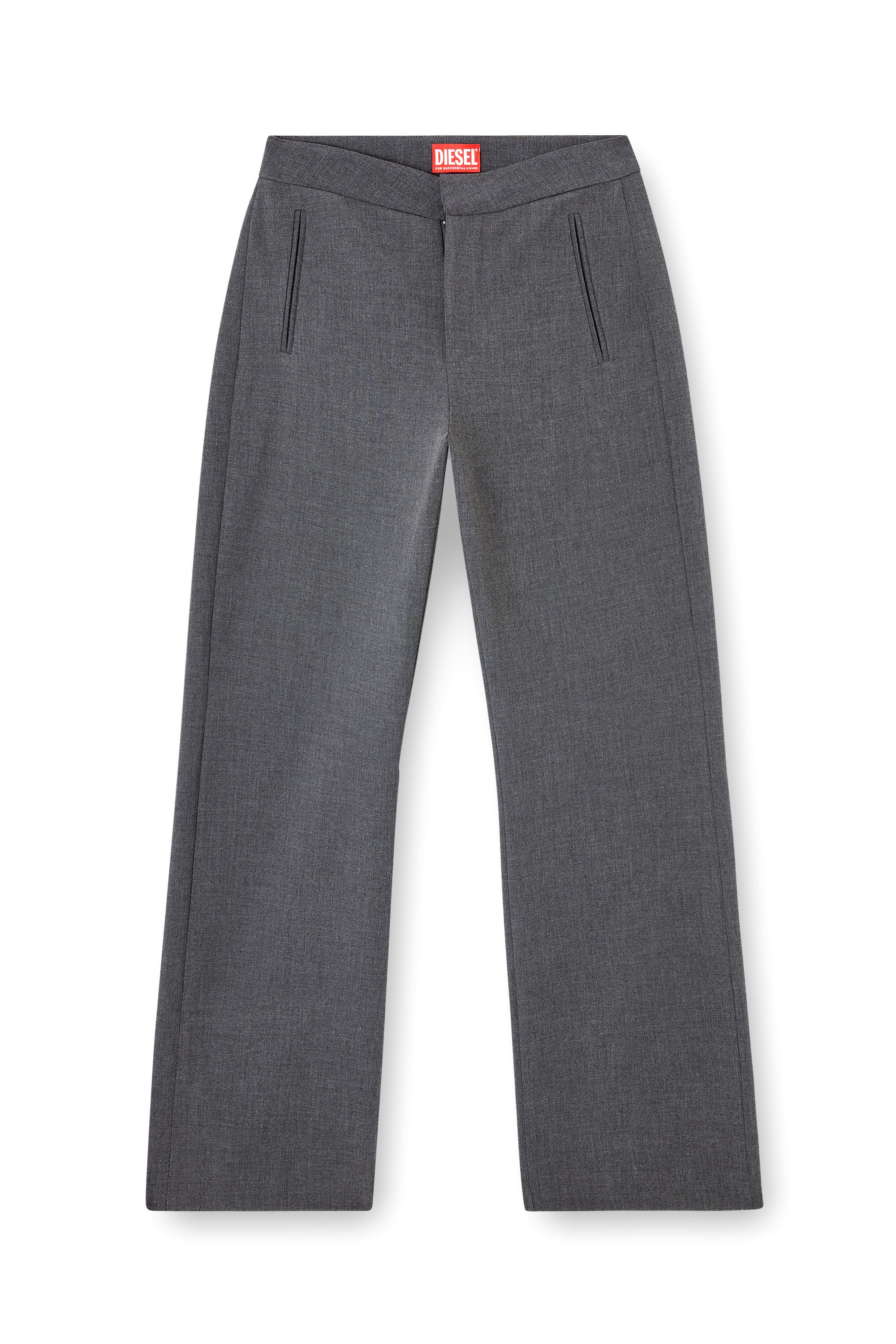 Diesel - P-ROMISE-S1, Woman's High-rise tailored pants in Dark grey - 2
