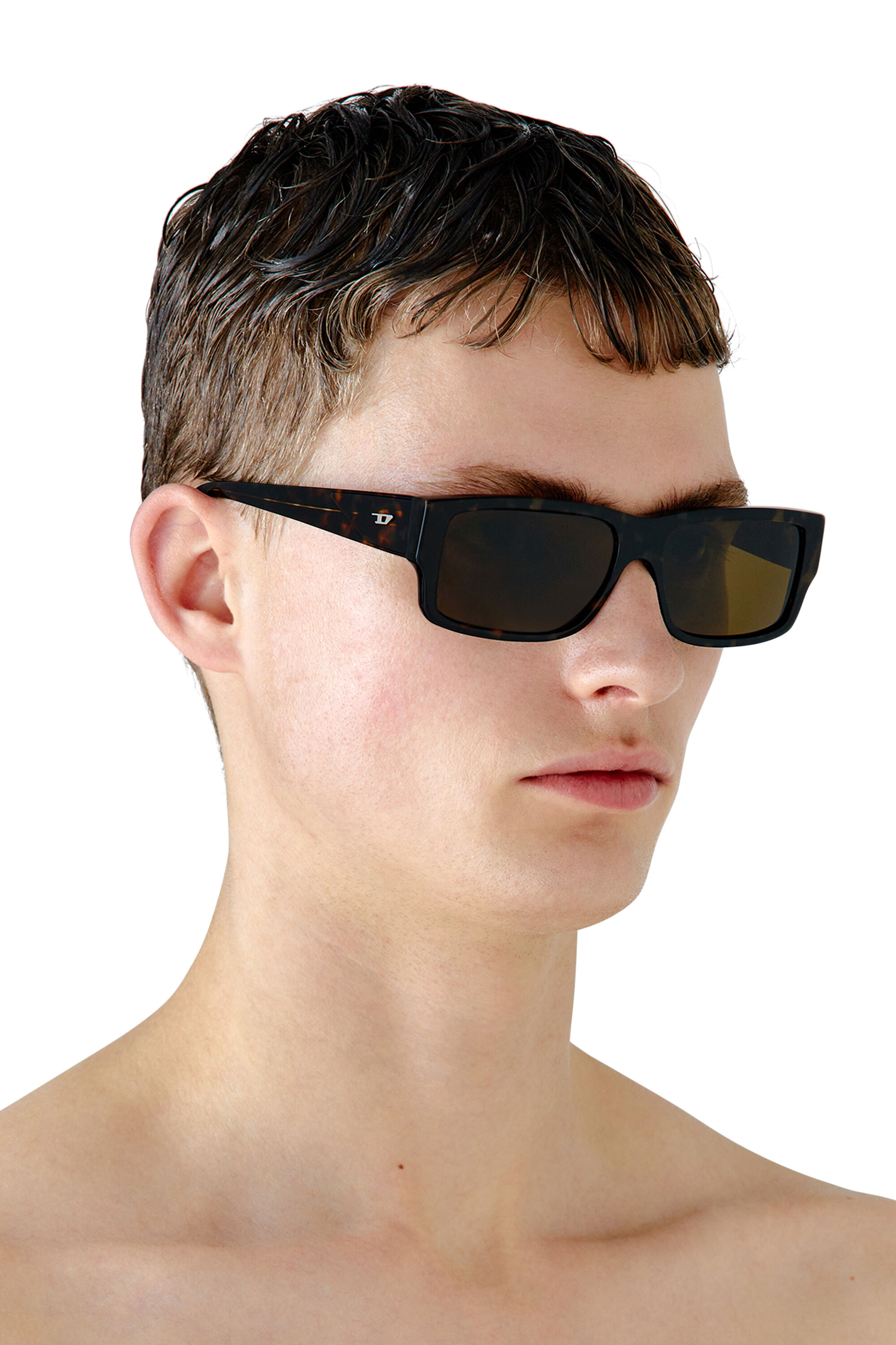 Diesel - 0DL2003 SIZE 57, Man's Rectangle sunglasses in Brown - 4