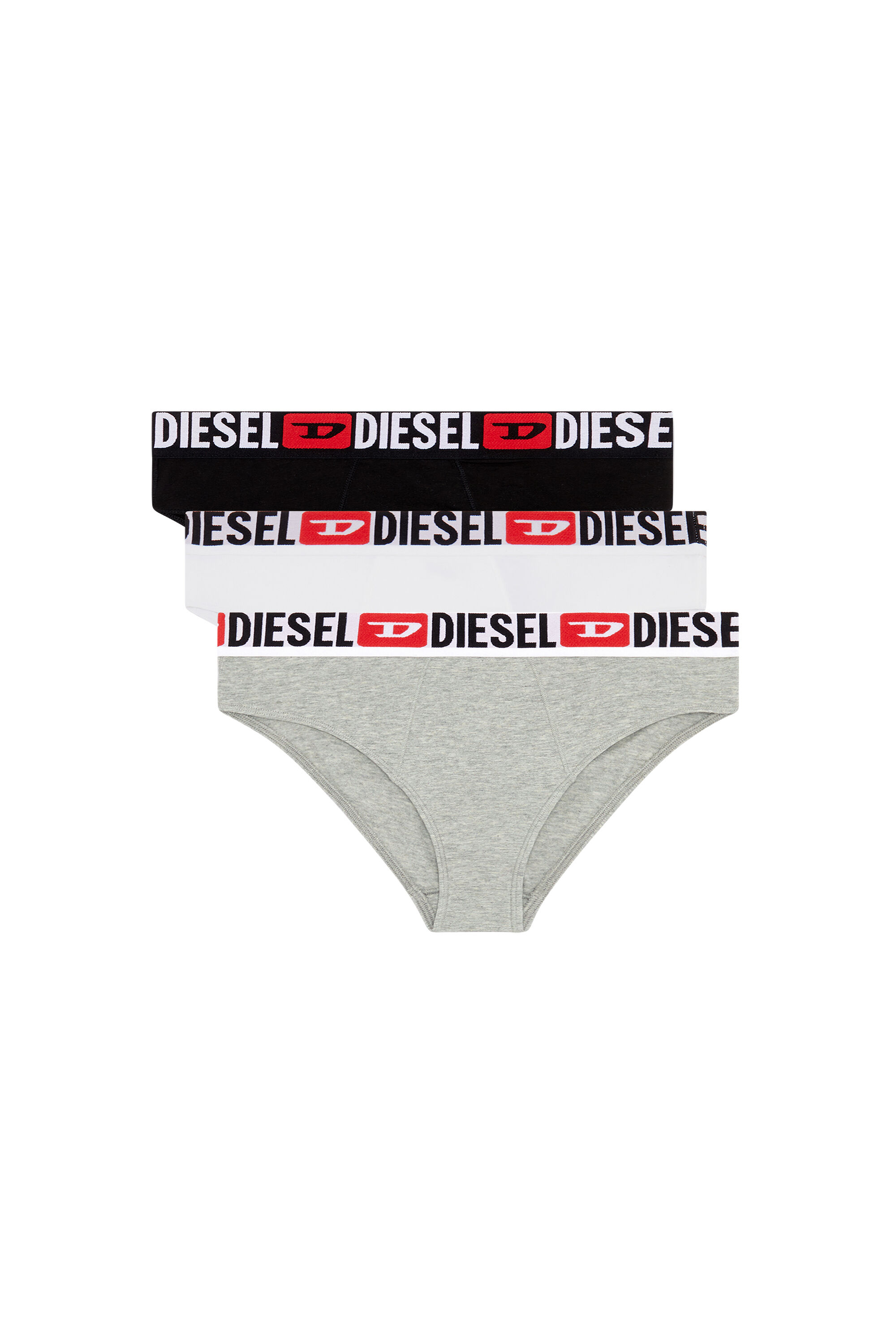 Diesel - UFPN-BLANCA-R-THREEPACK, Woman Three-pack ribbed high-waisted briefs in Multicolor - Image 2