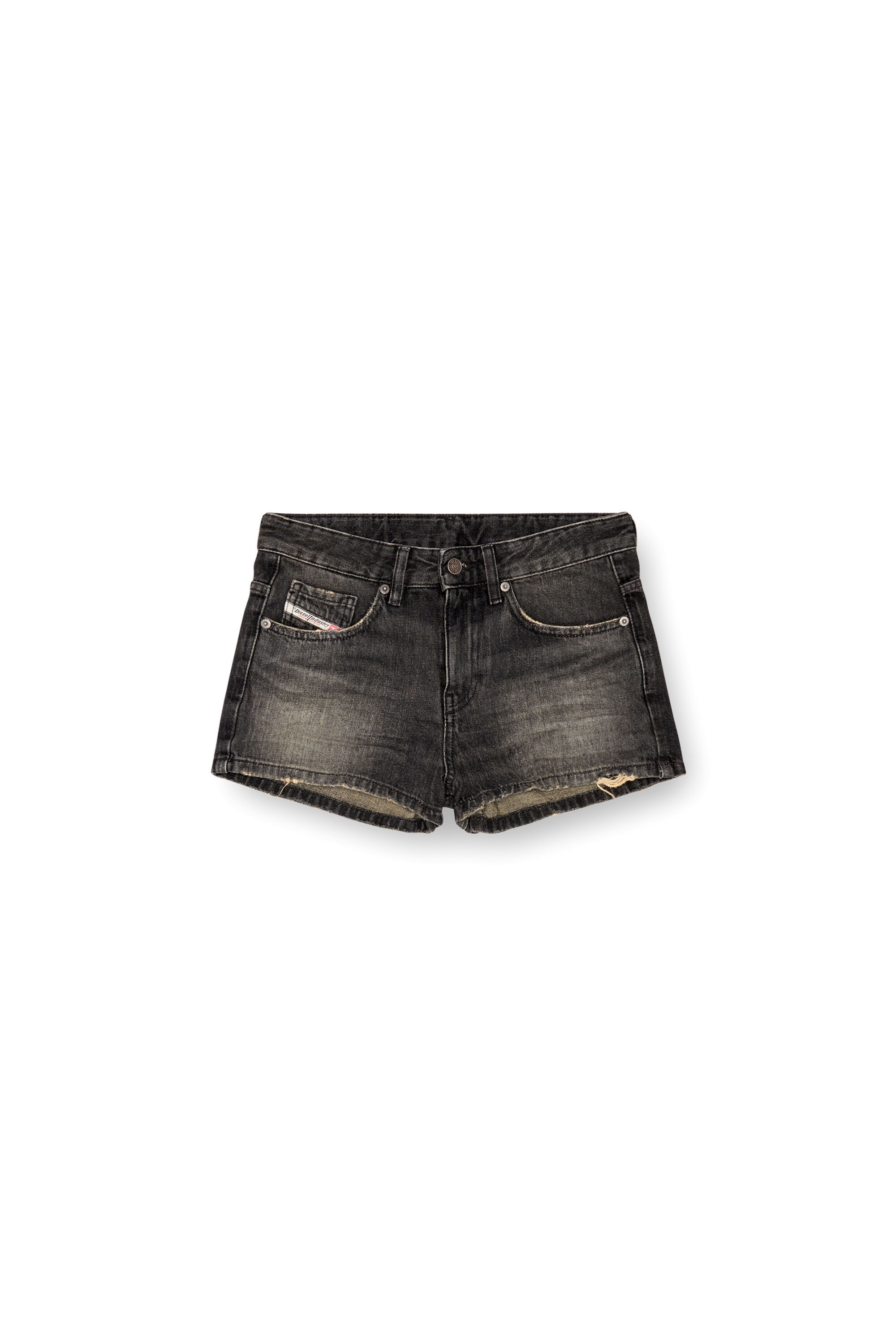 Diesel - DE-YUBA, Woman Denim shorts in Black - Image 2