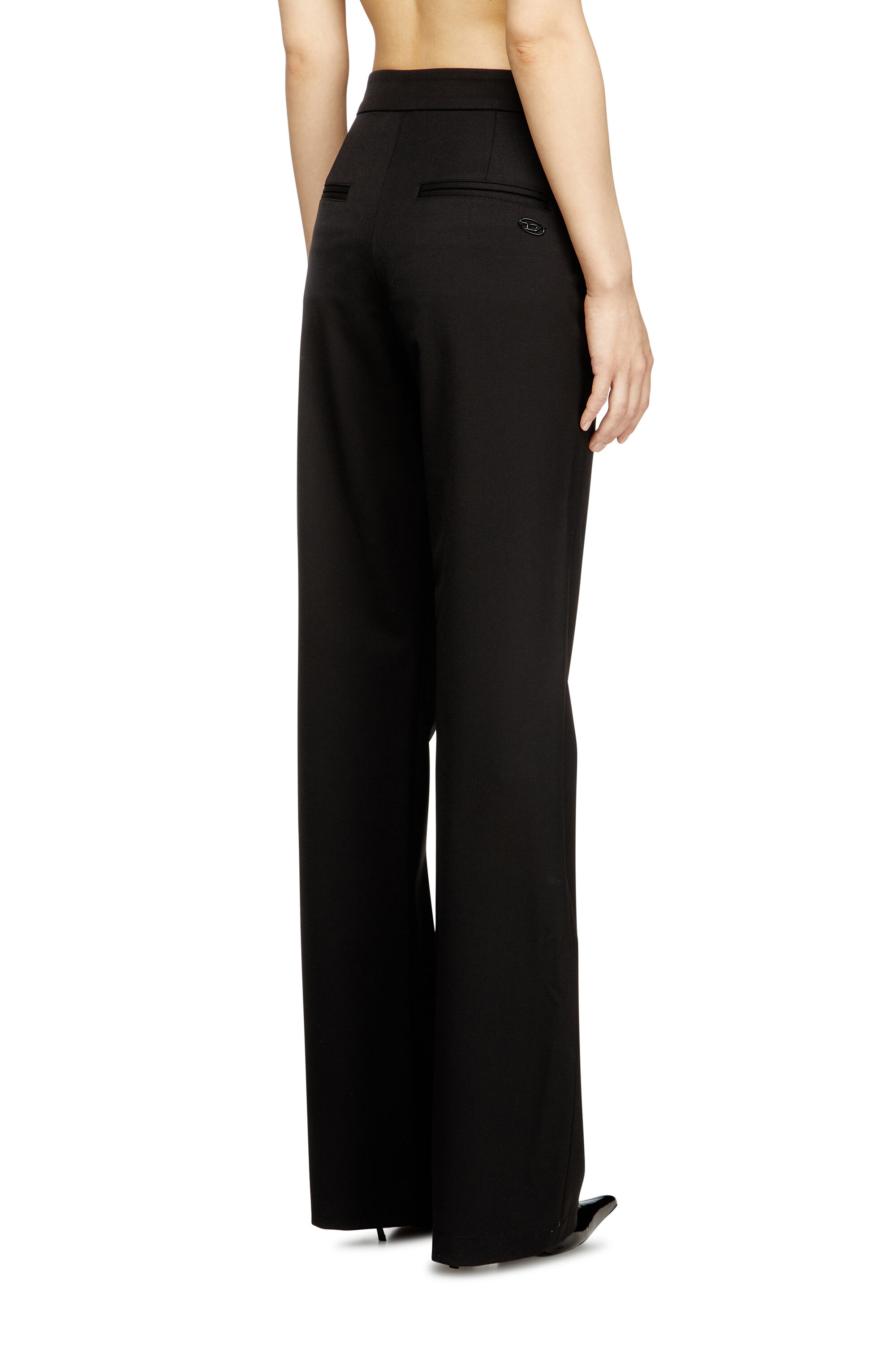 Diesel - P-ROMISE-S3, Woman's Pants in cool wool in Black - 4