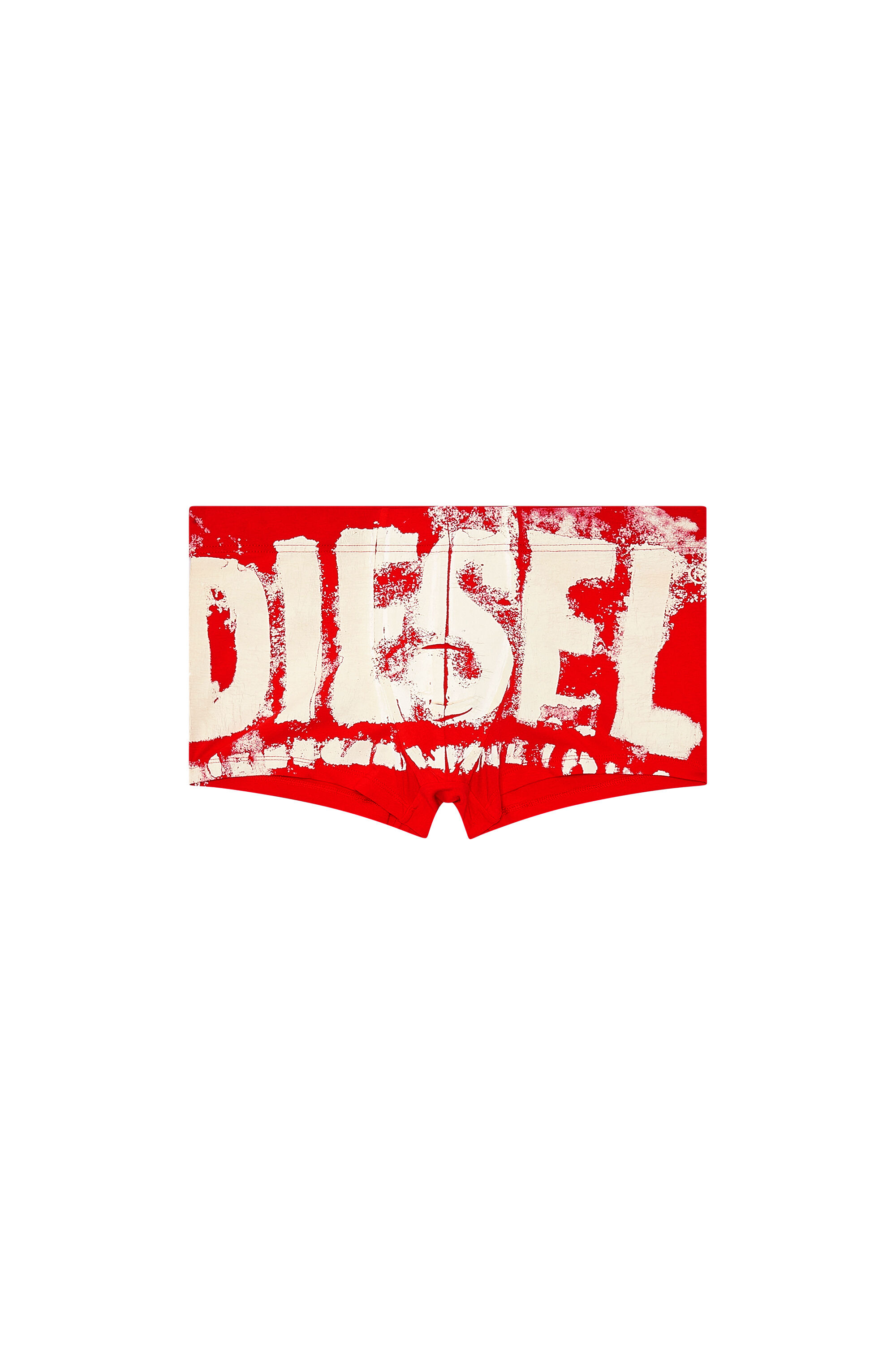 Diesel - UMBX-DAMIEN, Man Boxer briefs with blurry Super Logo in Red - Image 2