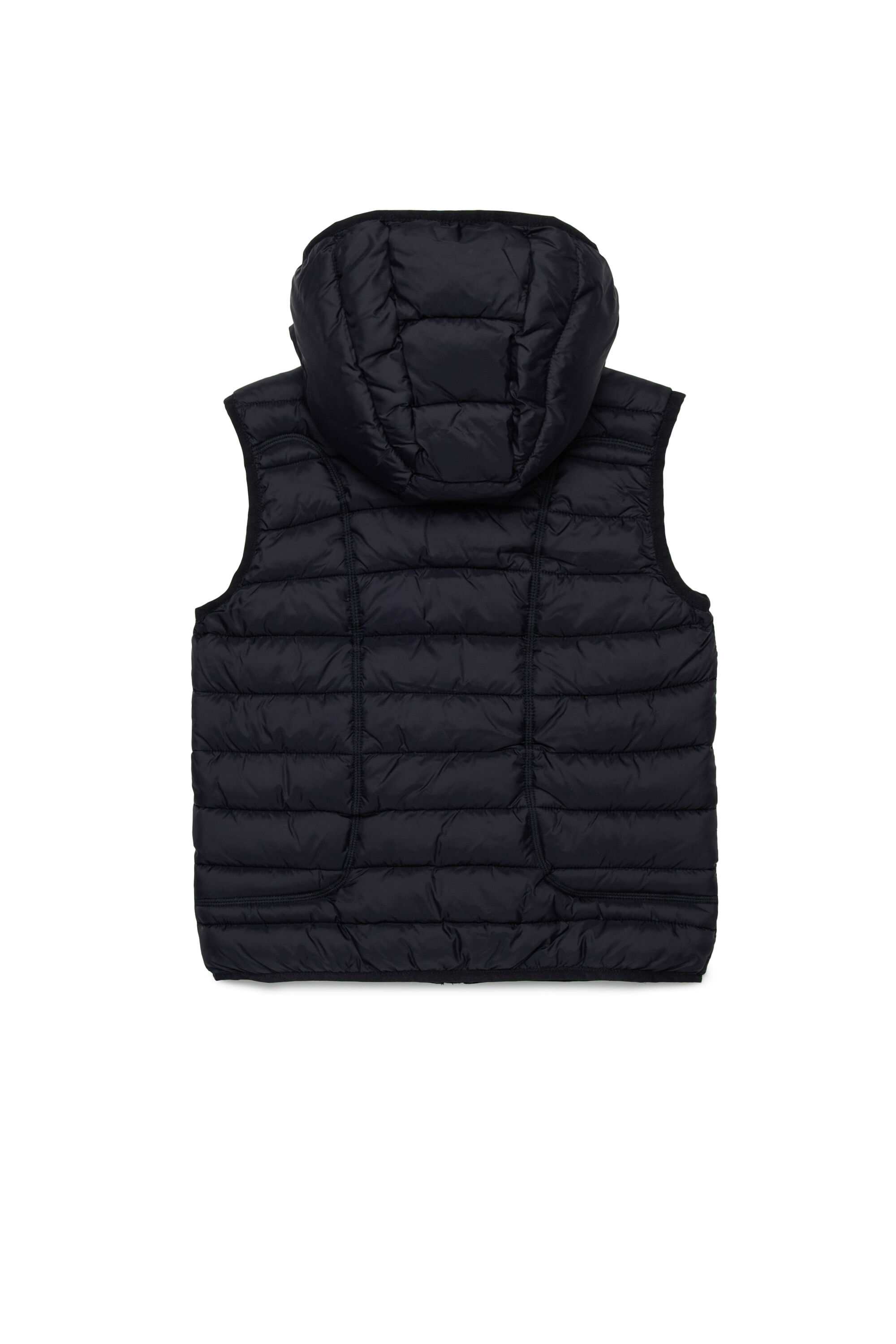 Diesel - JWTEMPLE, Unisex's Nylon vest with hood in Black - 2