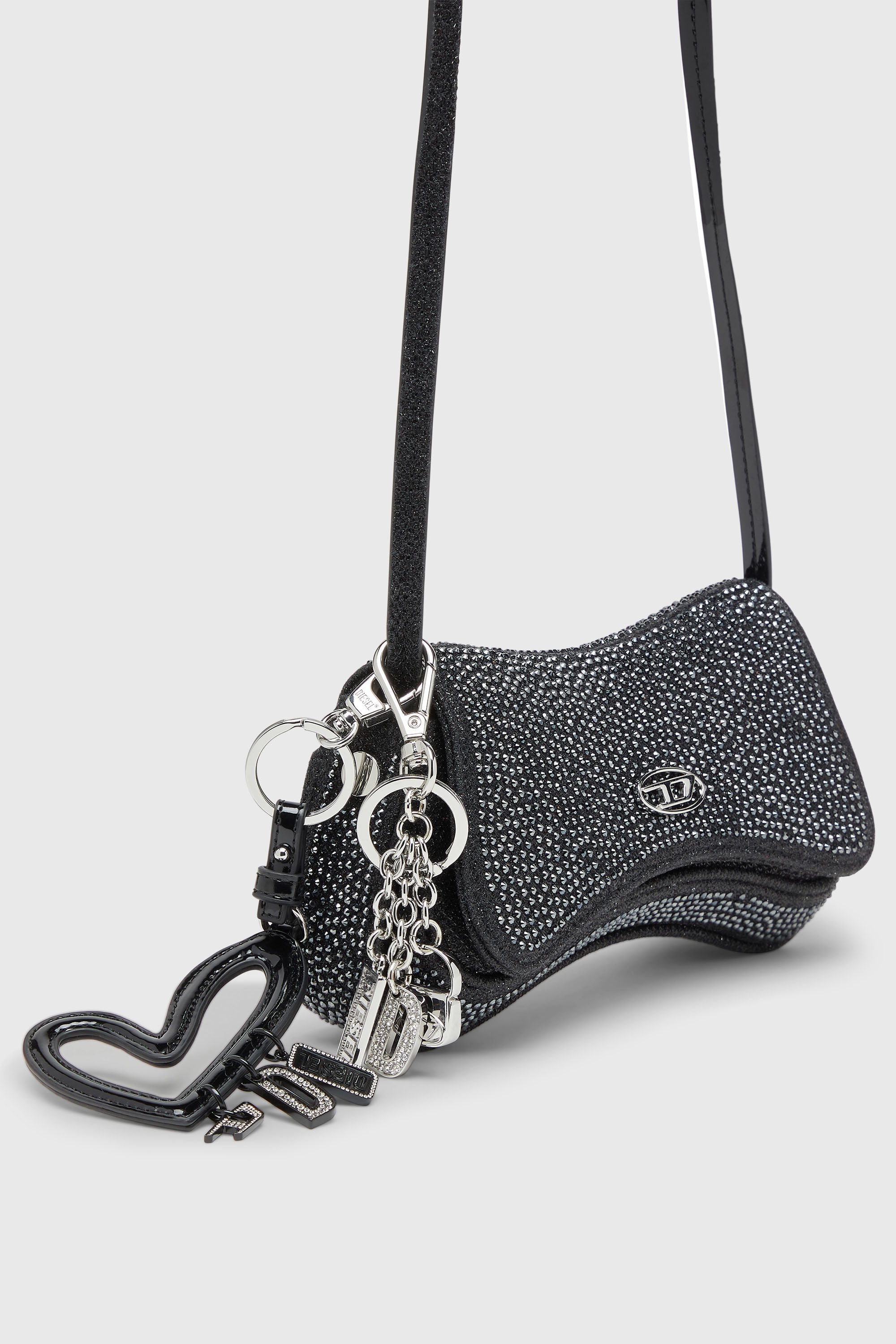 Diesel - MULTI II, Woman's Heart charm with glossy finish in Black - 4