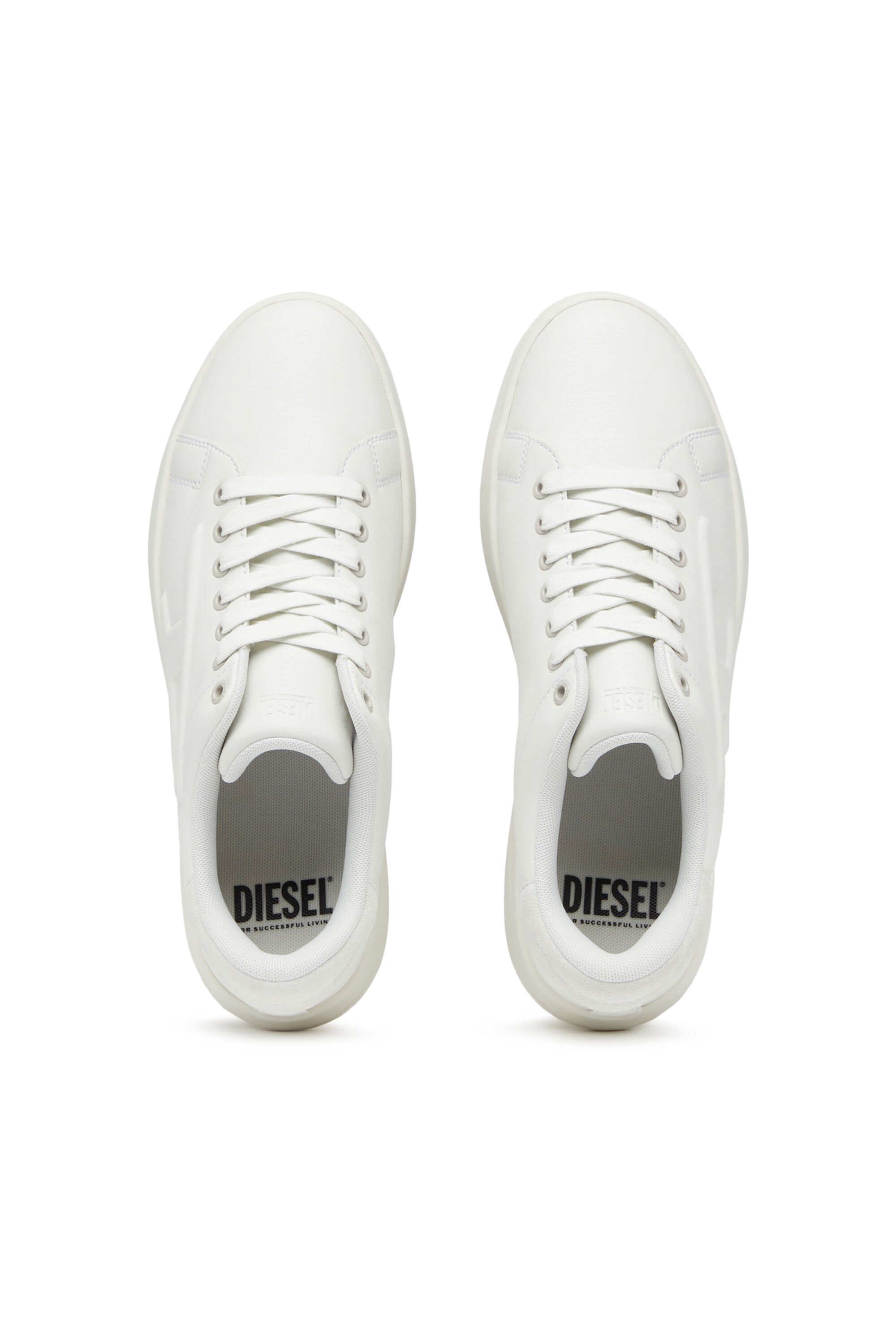 Diesel - S-ATHENE LOW, Man S-Athene Low-Sneakers with embossed D logo in White - Image 4