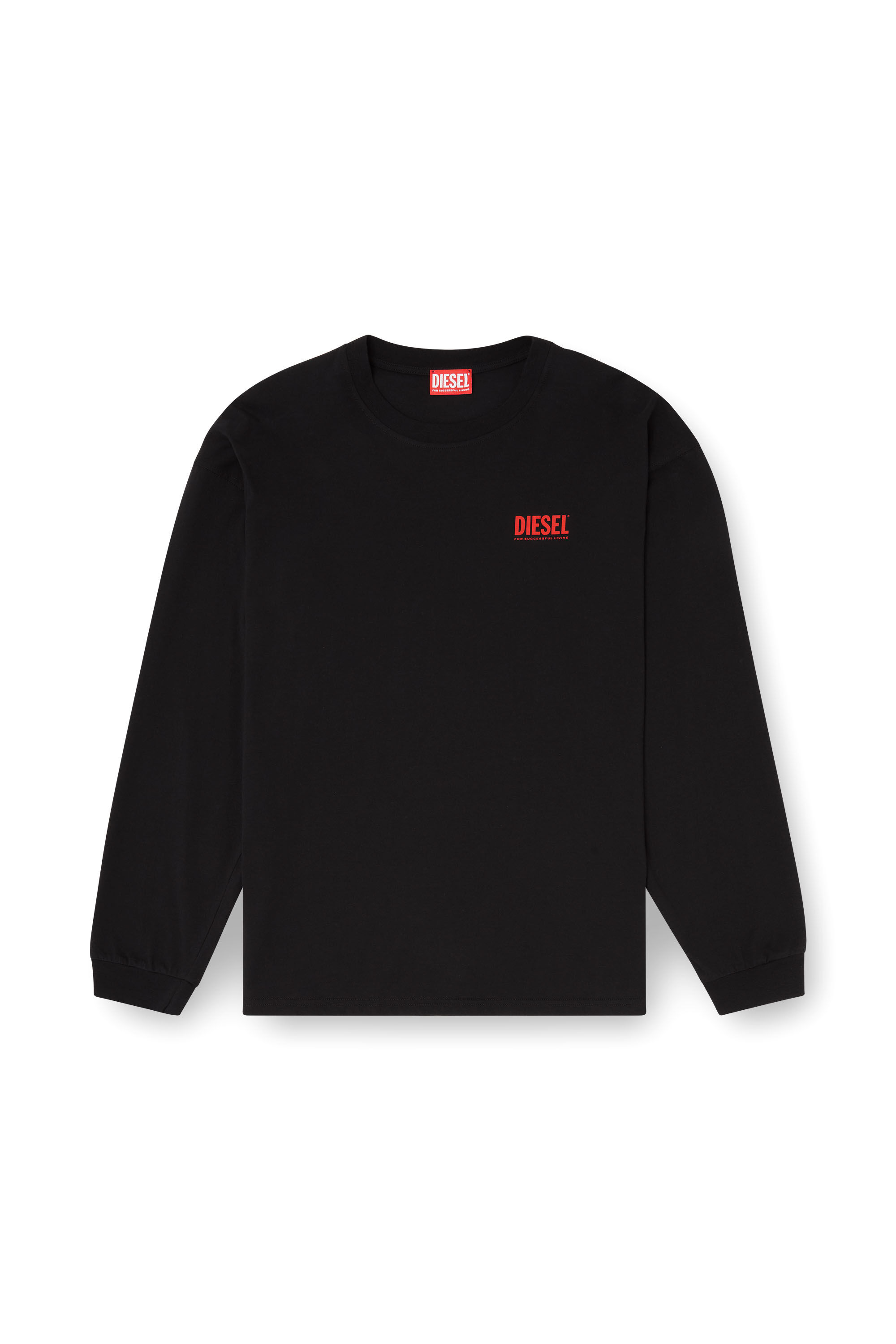Diesel - T-BOXT-LS-BISK, Man's Relaxed long-sleeve T-shirt with Diesel logos in null - 2