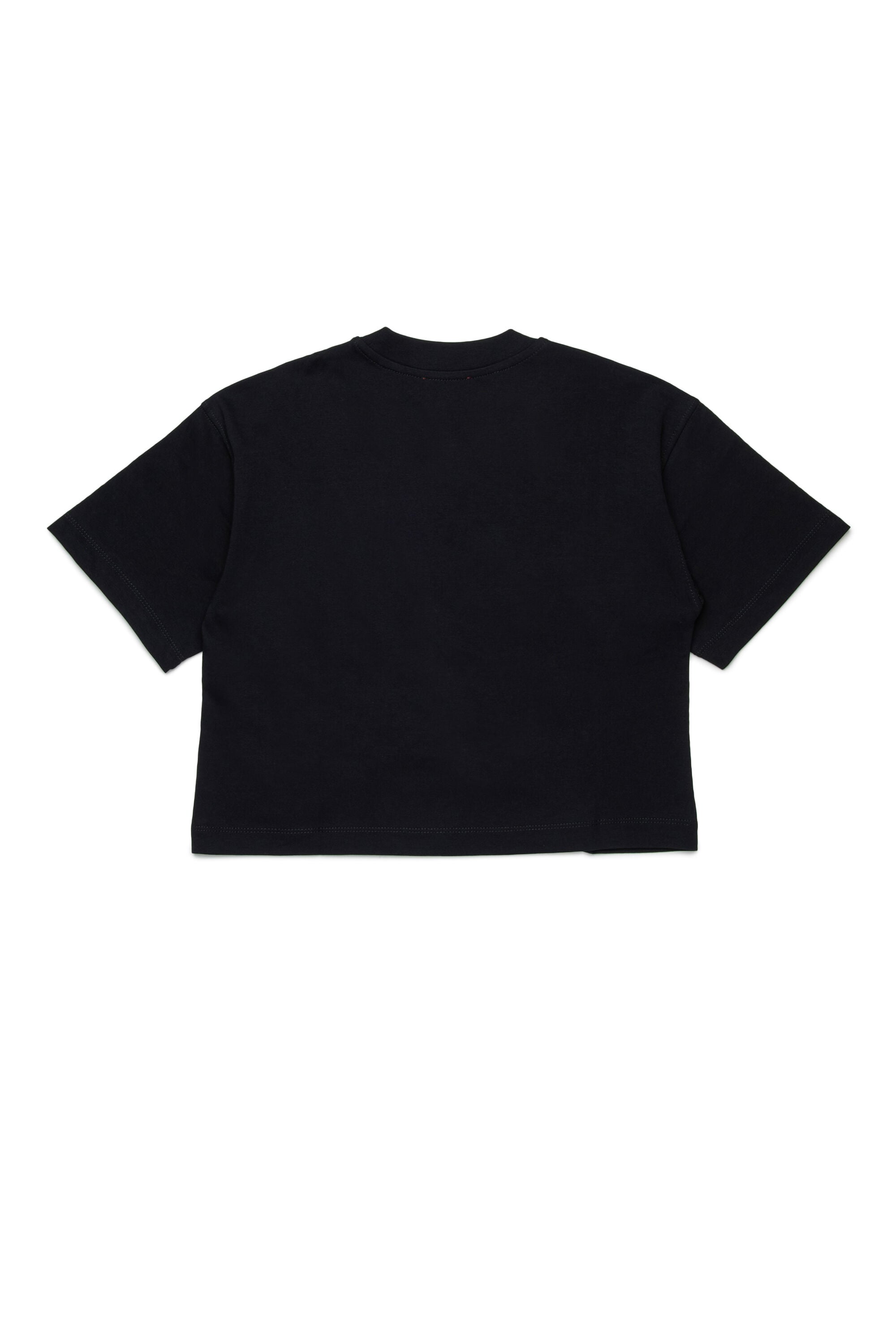 Diesel - TIXAN, Woman's Cotton T-shirt with central logo in Black - 2